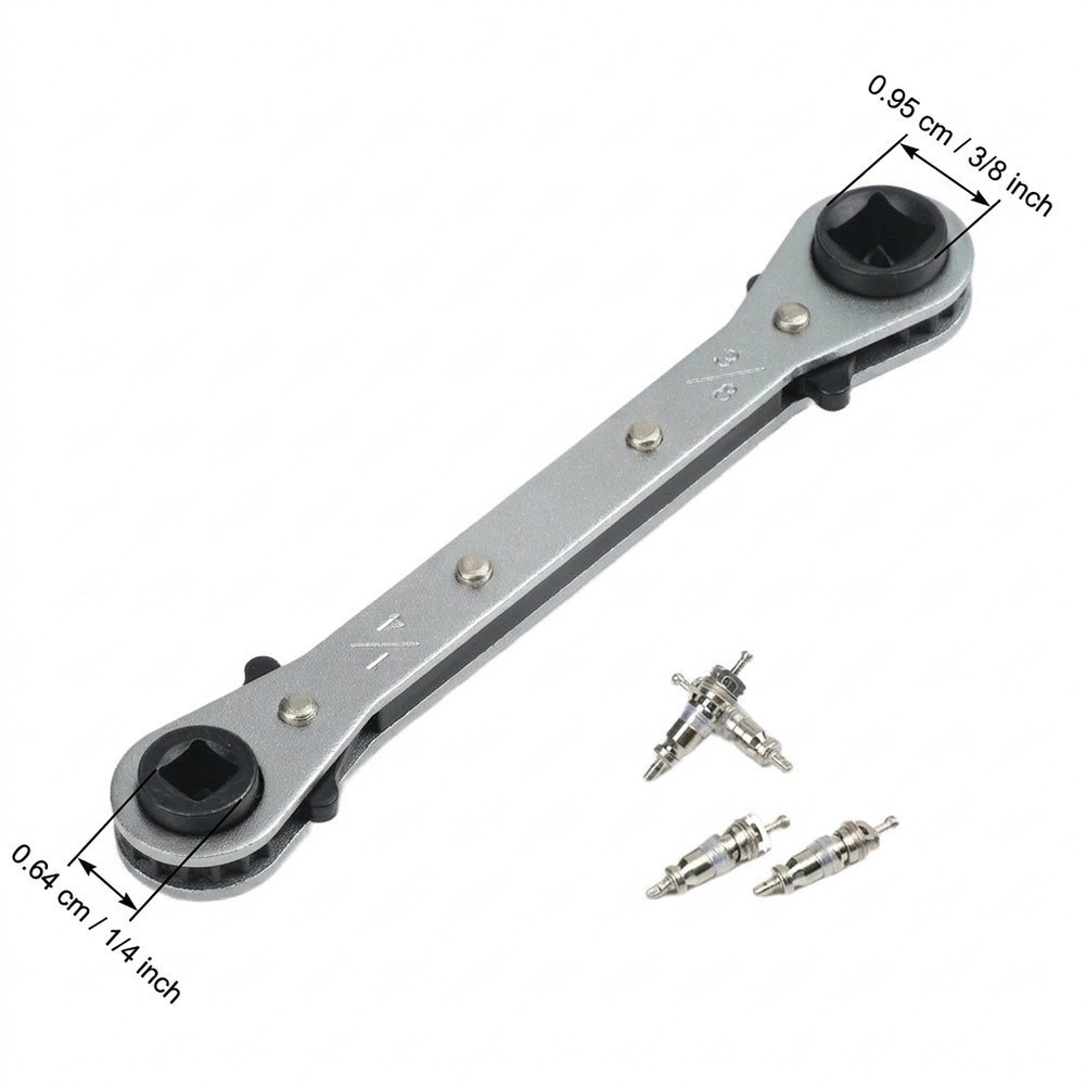 Brass and Stainless Steel Valve Core Remover Tool for Refrigeration Systems
