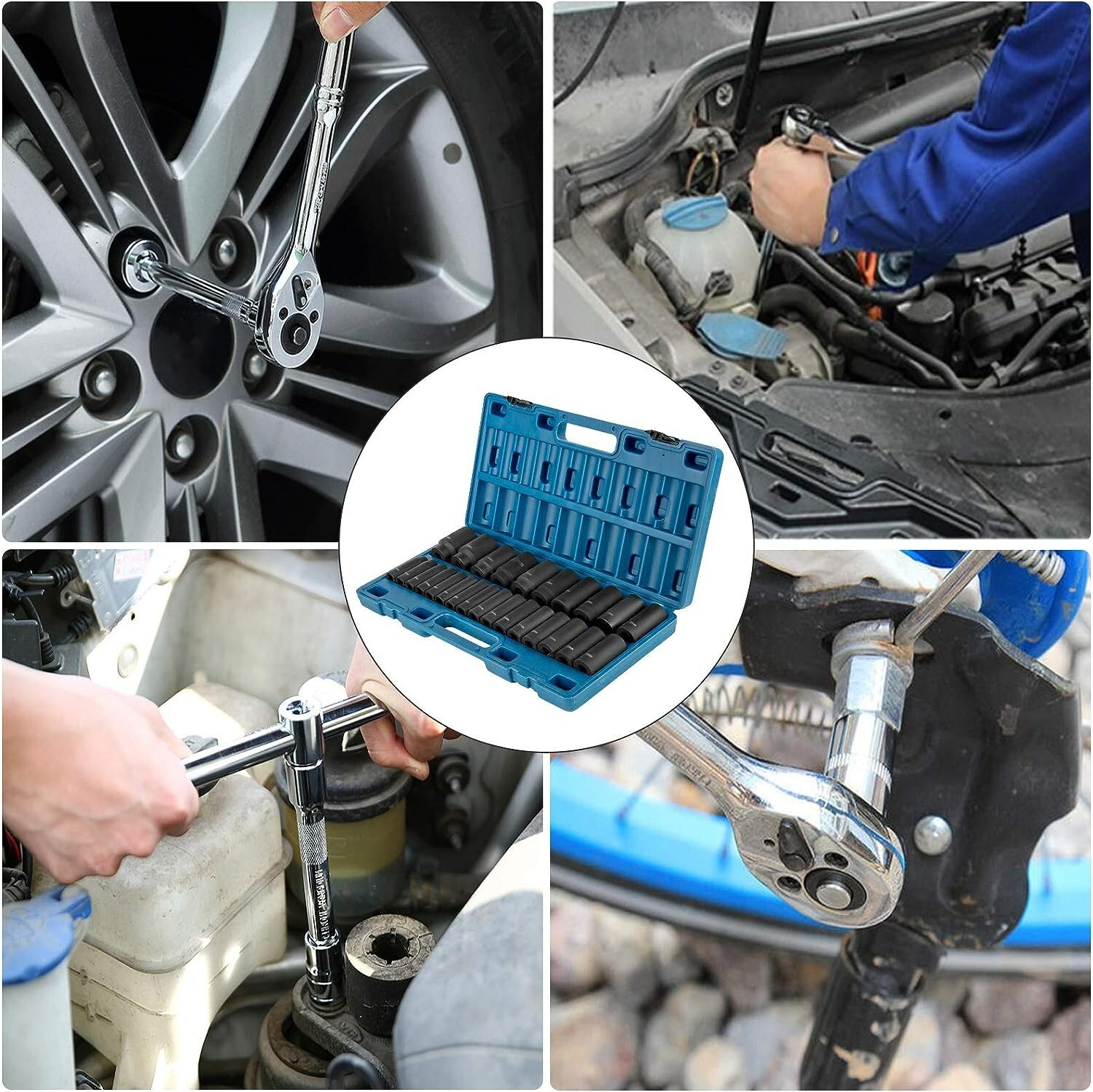 Heavy-Duty Impact Socket Set – 6-Point Sockets – Alloy Steel – Drive – 10mm