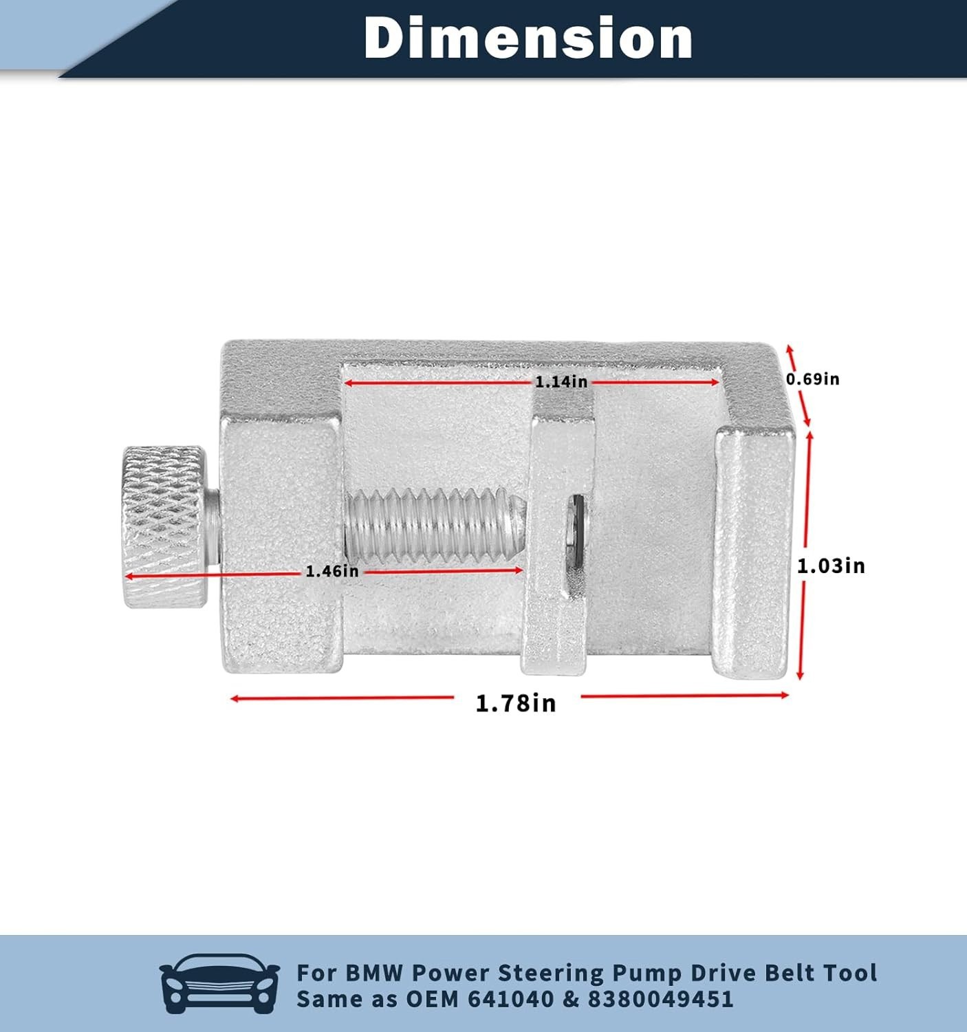 3458 A/C Belt Installation Tool Compatible for BMW N62&Mini W17 A/C Belt 641040