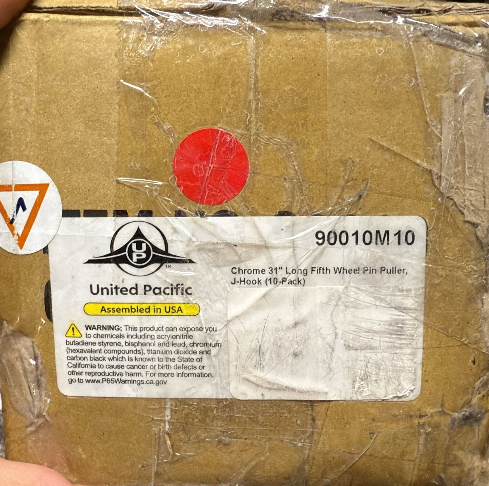 United Pacific 90010M10 31” Heavy Duty 5th Wheel Pin Puller Chrome Plated