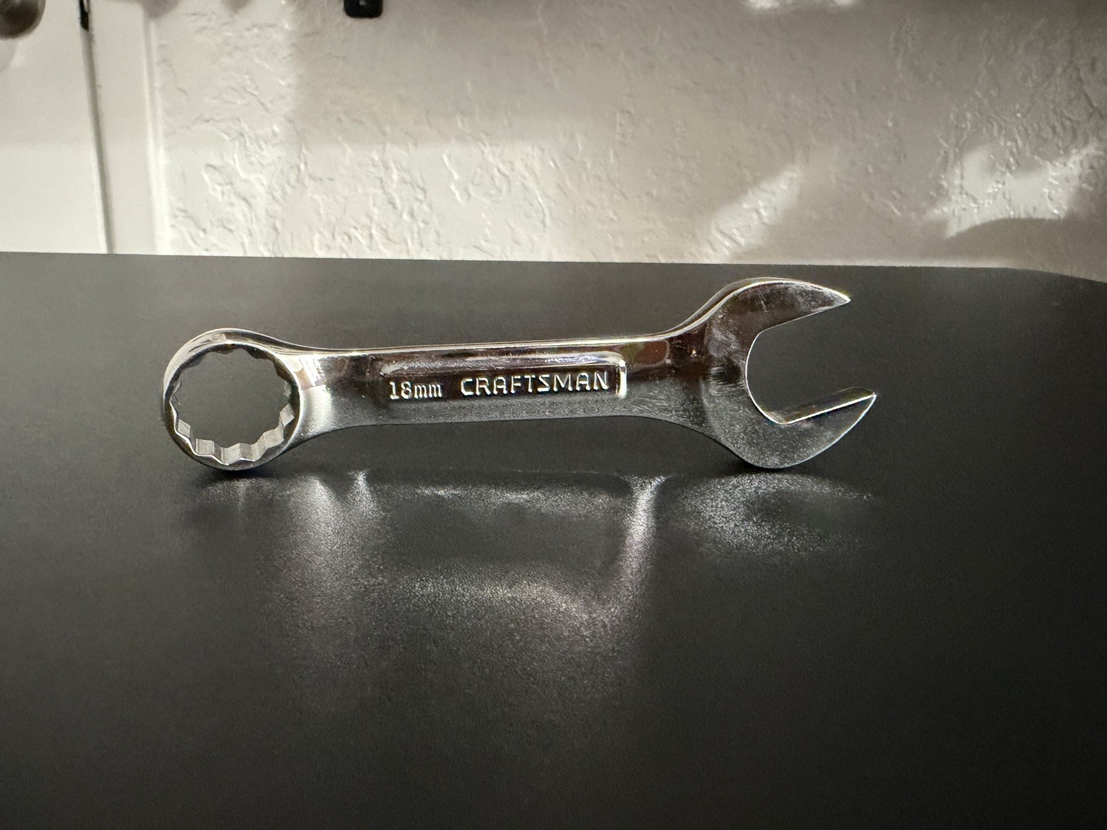 Craftsman 44119 combo wrench 18 mm 12 point stubby 5″ long