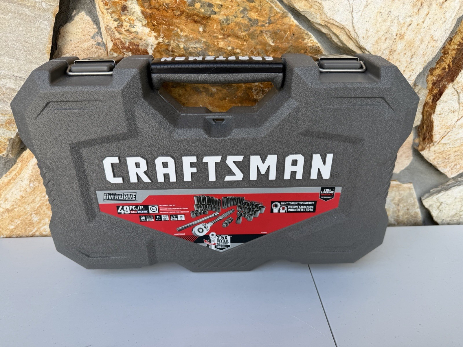 CRAFTSMAN Overdrive CMMT99203 49-Piece SAE and Metric Gunmetal Chrome Mechanics