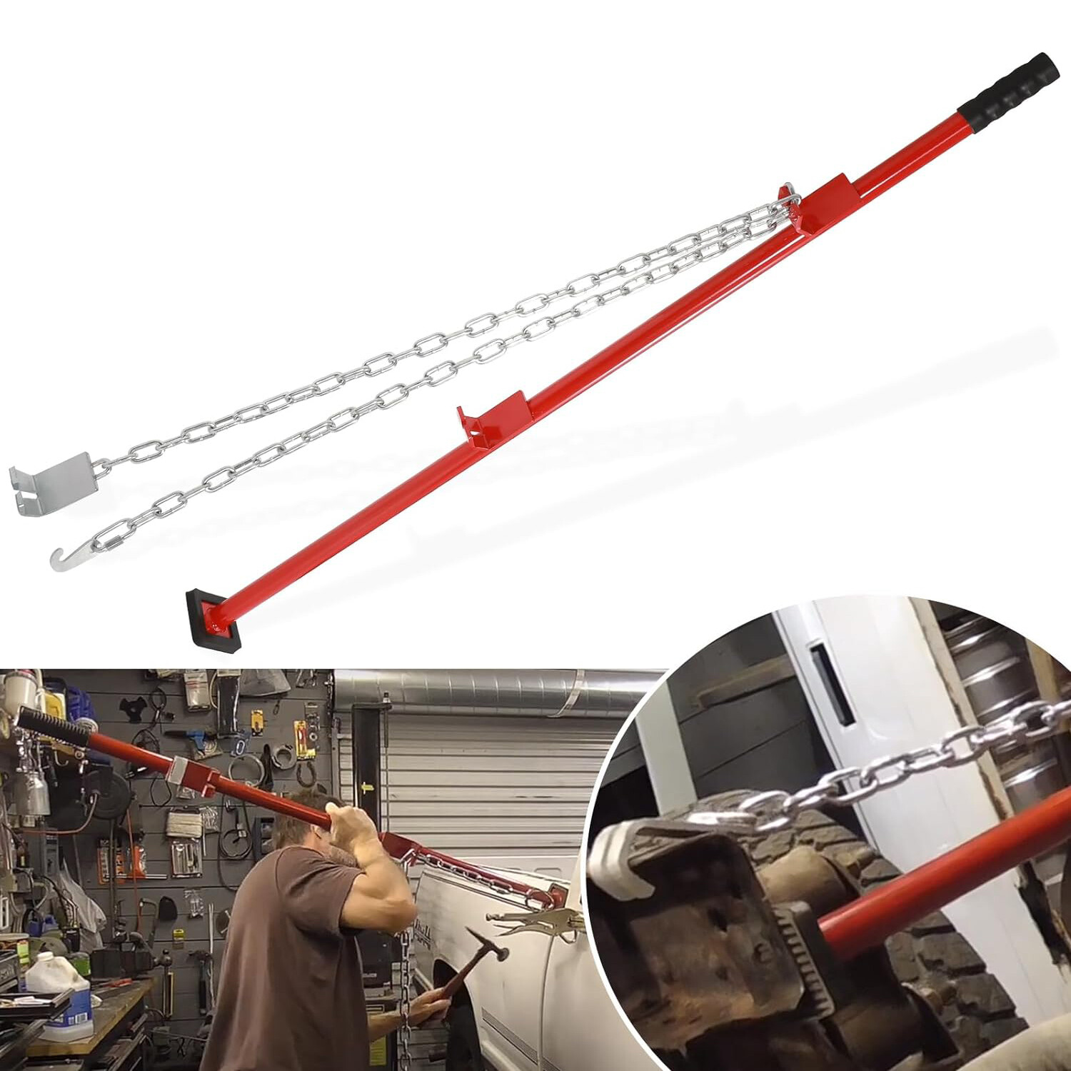 77175 Premium Auto Body Alignment Bar 1-1/4″ Diameter for Bumpers, Panels, Hoods