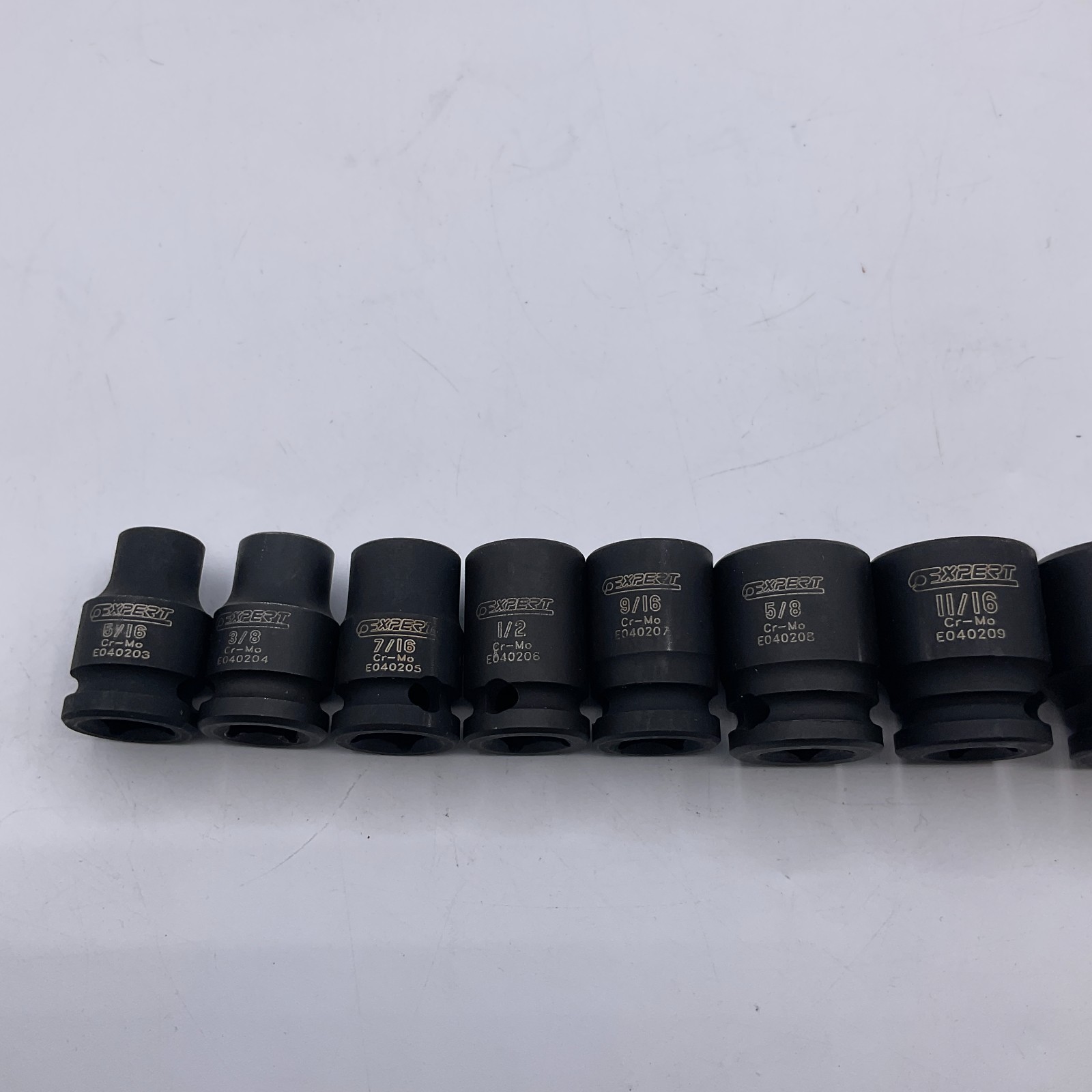 Expert Mac Tools 12-PC. 3/8″ Drive SAE Stubby Impact Socket Set 6PT
