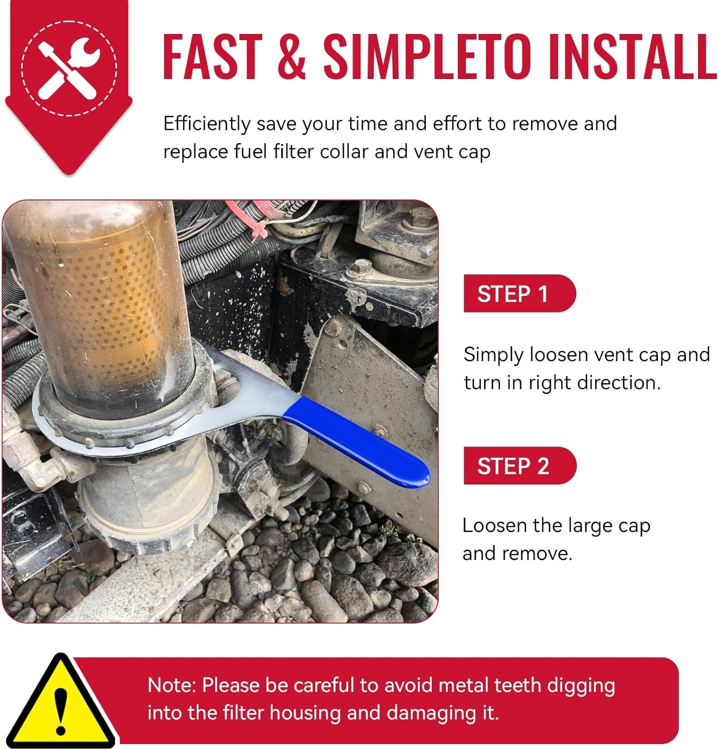 Professional 8″ Fuel Filter Wrench for Detroit Diesel – Effortless Performance