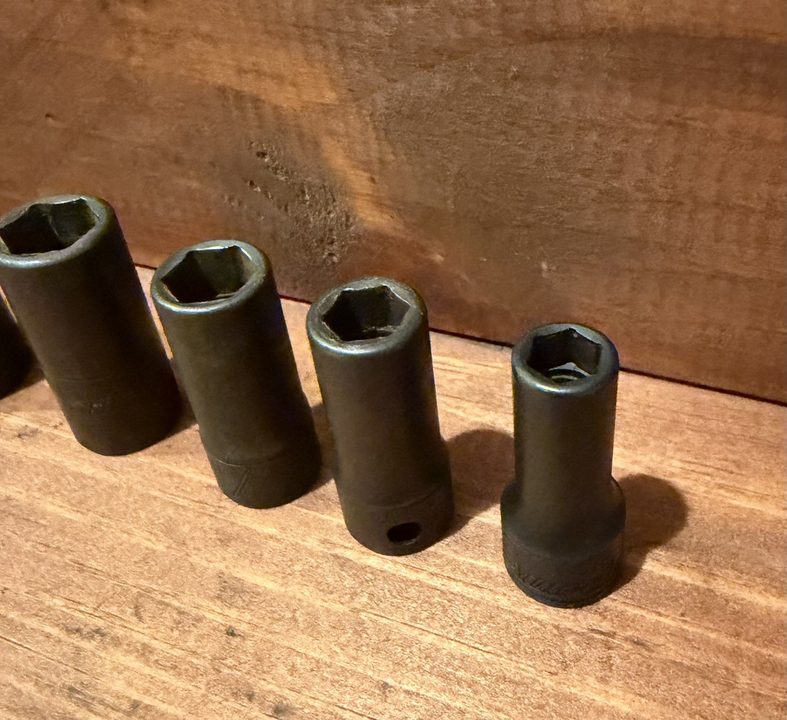 Snap on 3/8” Drive 10Pc 6pt SAE Semi Deep Impact Socket Set 5/16-7/8”, 210IMFSYA