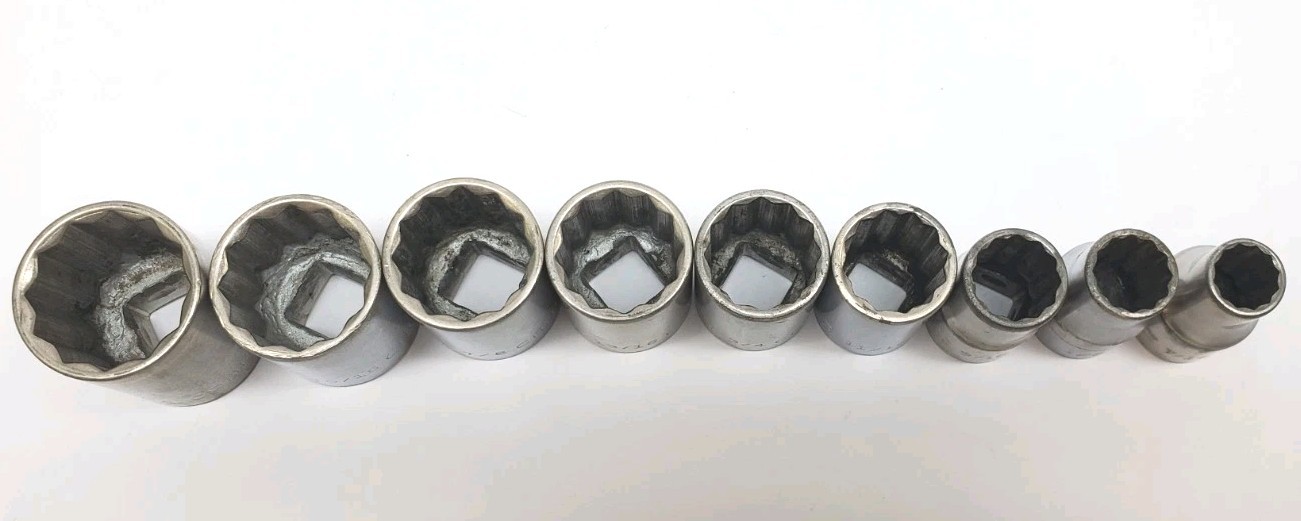 Craftsman Socket Set 1/2″ Drive SAE 12 Pt =V= Series 1″ to 7/16” USA Vintage
