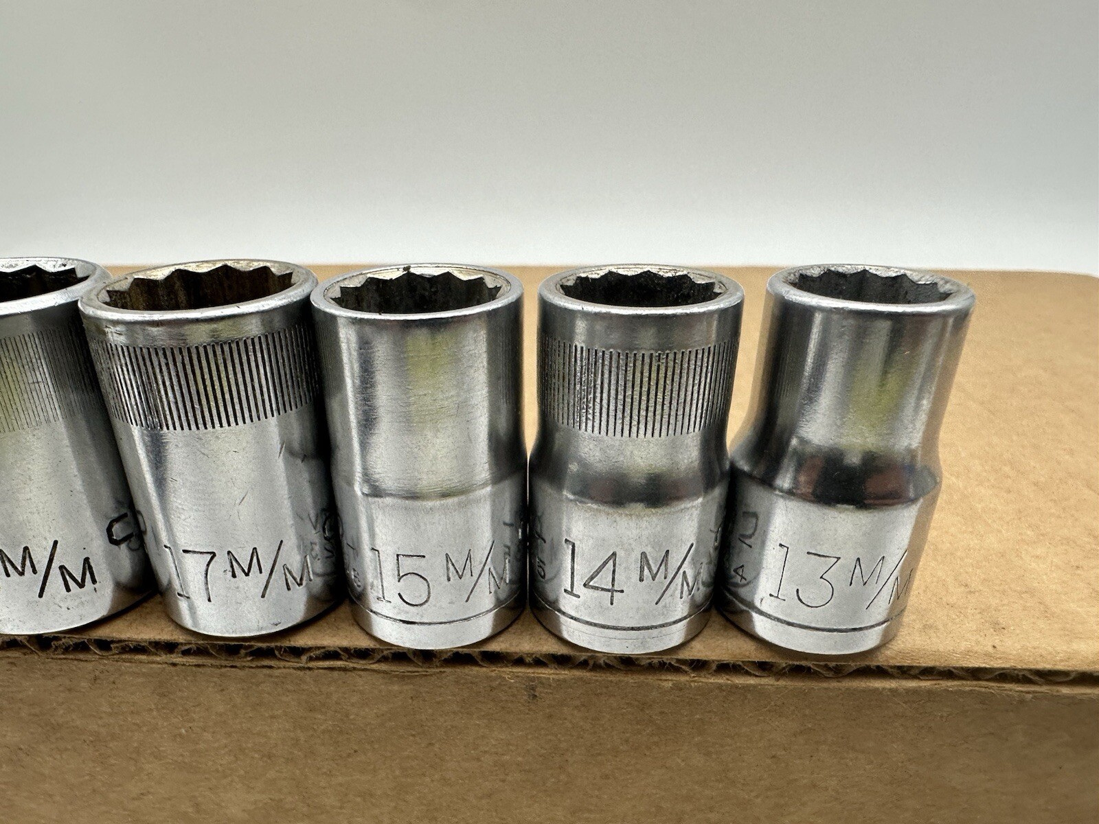 CRAFTSMAN 6pc SOCKET SET 22MM-19-17-15-14-13 1/2″ DR 12.PT – VV Series USA MADE