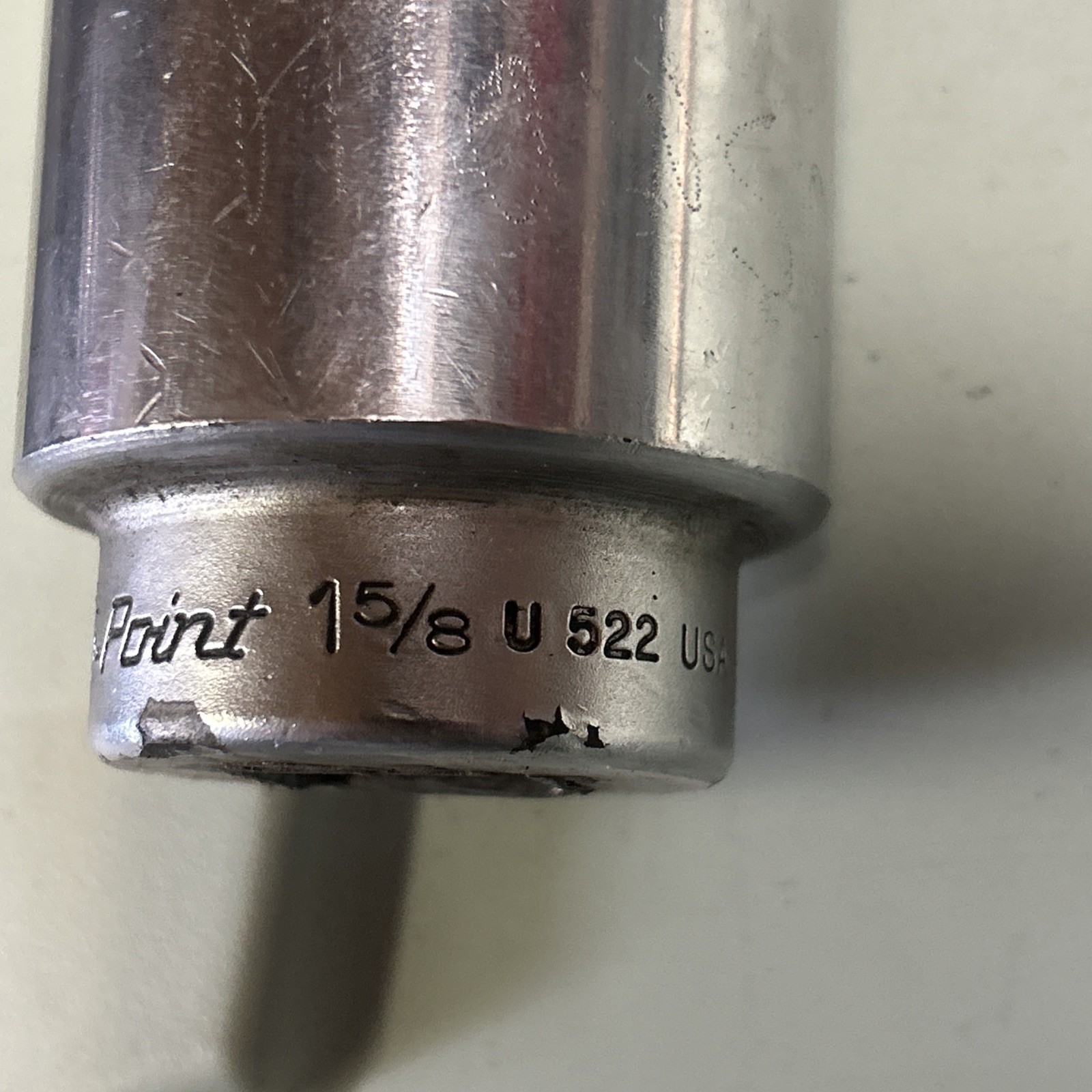 Snap On/Blue-Point-#U522 – Chrome, 1-5/8”, SAE, 3/4”Drive, 12 Point Socket-USA-