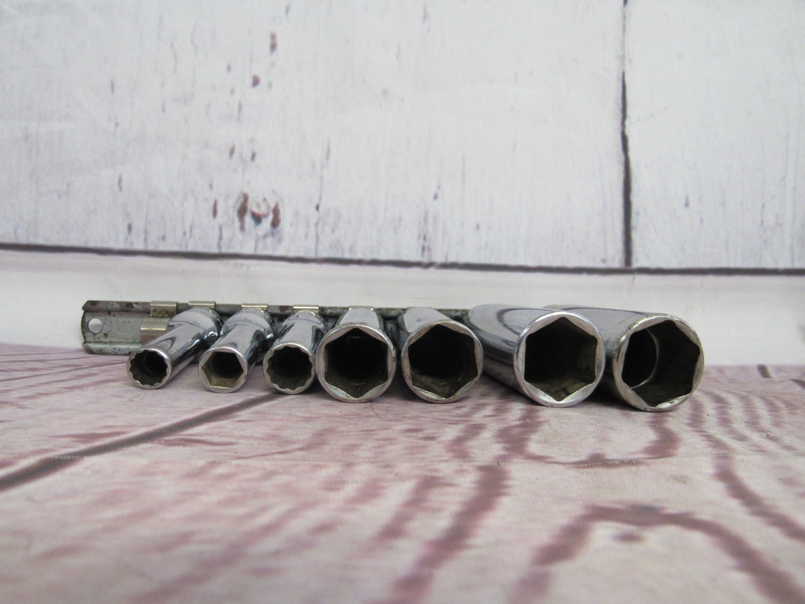 Snap-on 3/8″ Drive 6pt Metric 7pc Deep Sockets 8-10mm, 15,16,18, &19mm SFSM USA