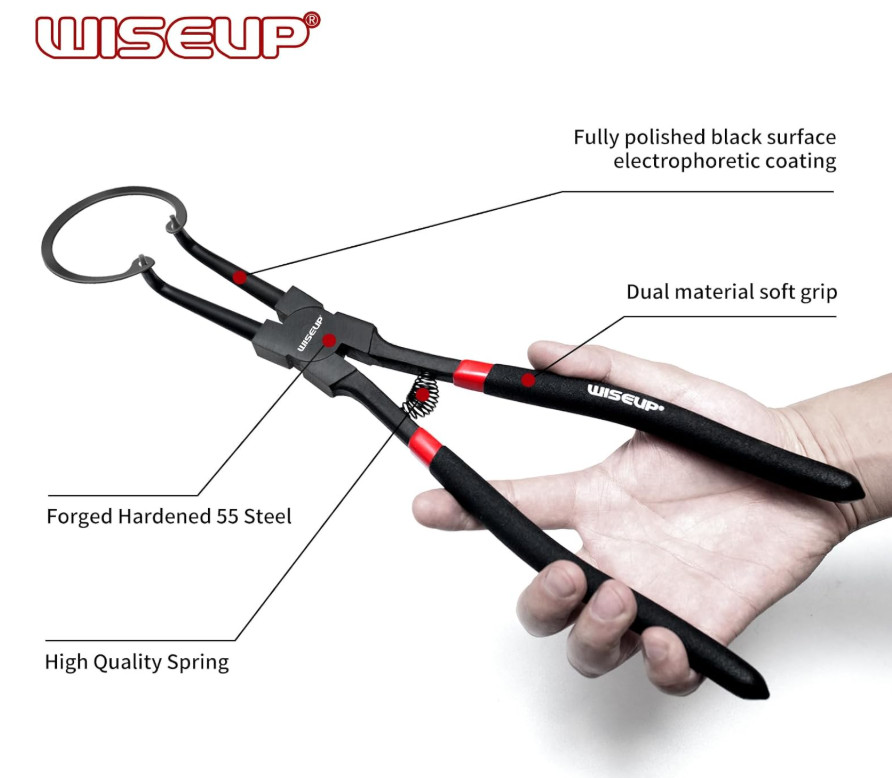 4PCS 13″ Snap Ring Pliers Set, Internal/External Circlip, Straight/Bent