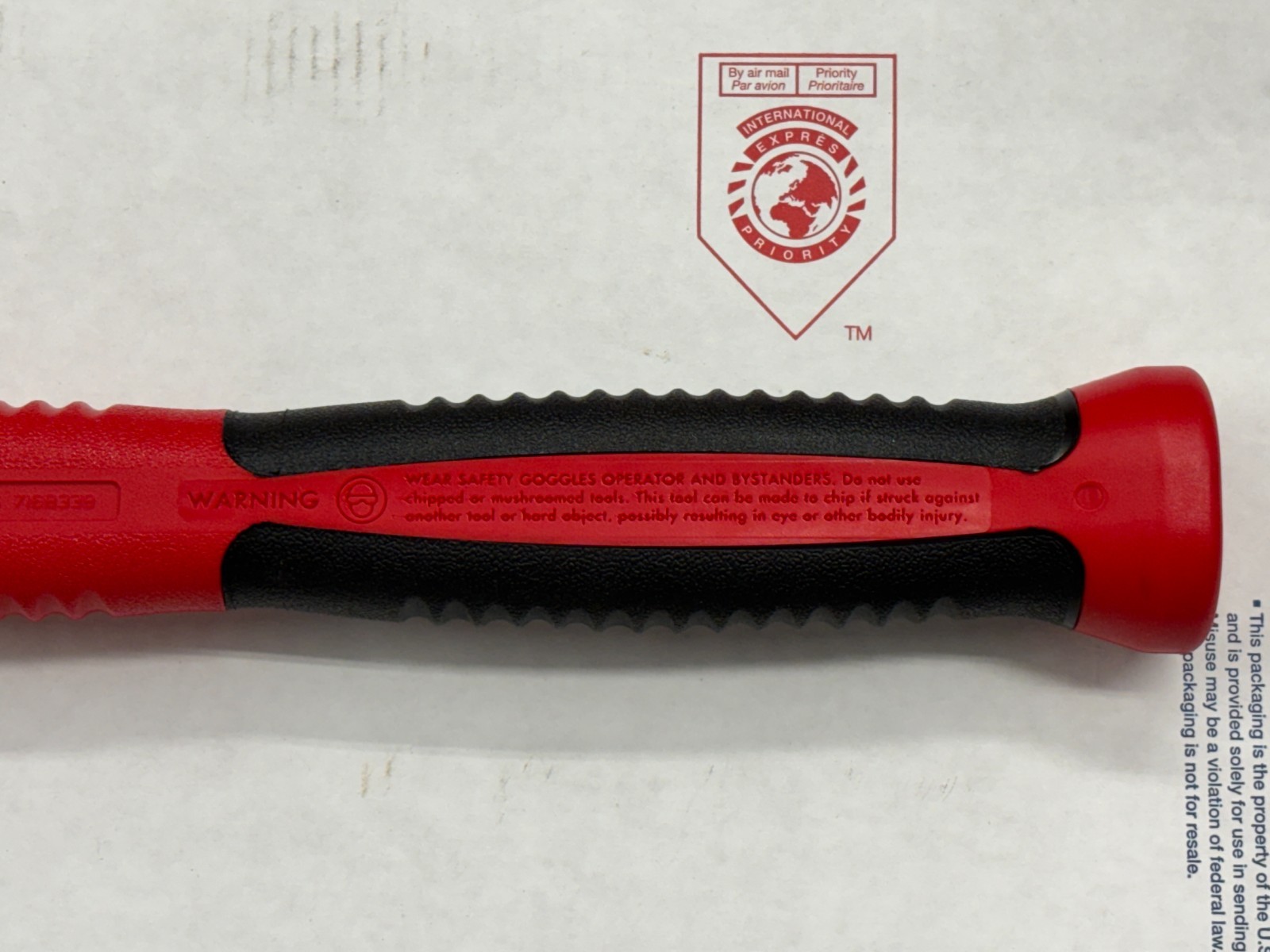 Brand New Snap-on Ball Peen 24oz RED Soft Grip Dead Blow Hammer HBBD24