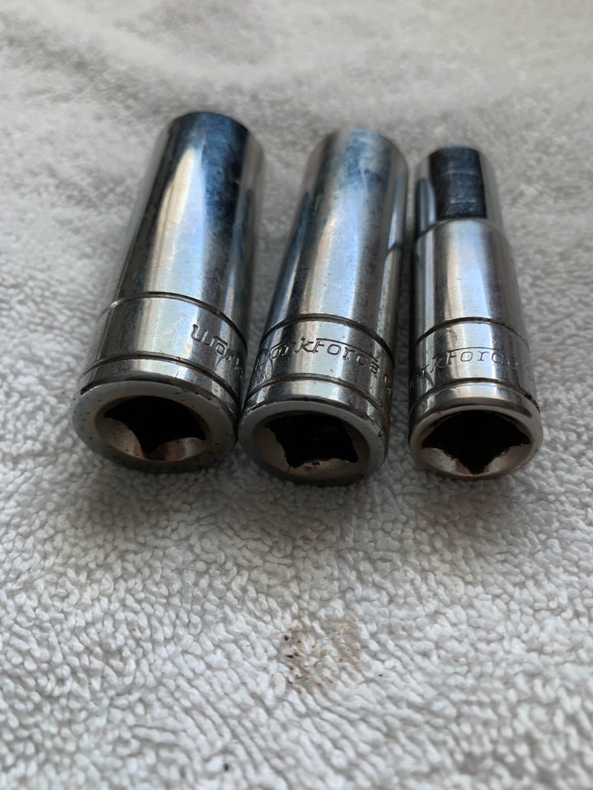 Workforce 3/8 Drive 6 Point Deep-well Sockets SAE 5/8, 7/16, 9/16