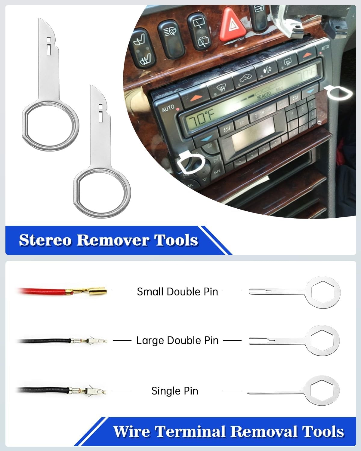 19Pcs Trim Removal Tool Pliers Fastener Pry Tool Automotive Upholstery Removal