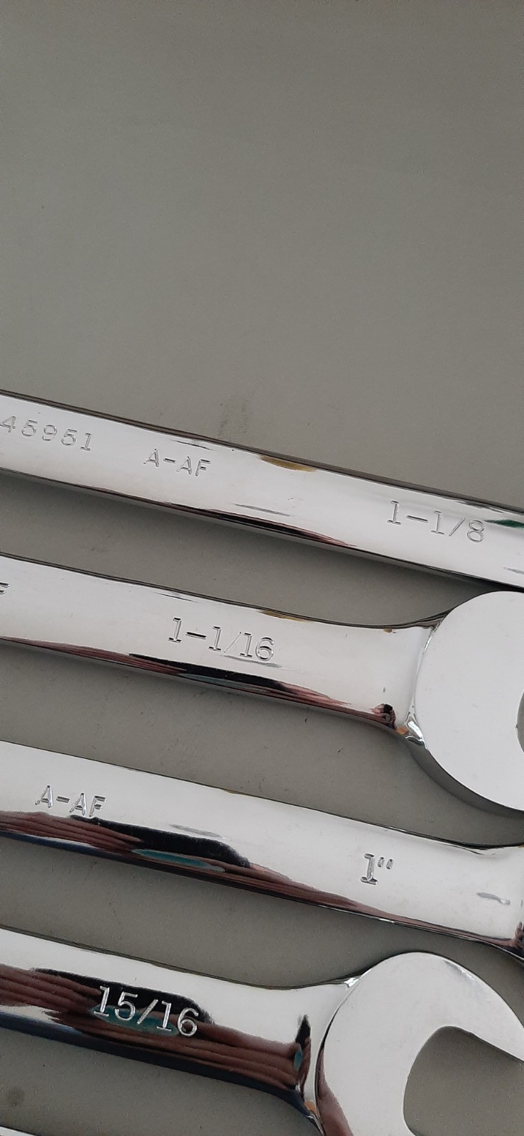 CRAFTSMAN COMBINATION LONG PATTERN POLISHED 12PT SAE WRENCH SET 7/8 to 1-1/8