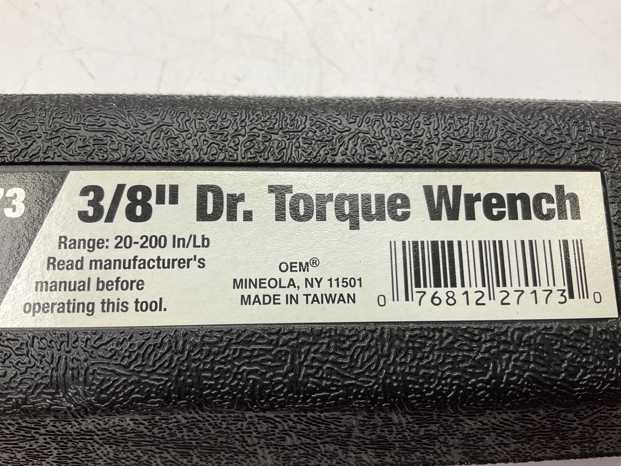 USED – OEM Tools 27173 3/8″ Drive Click Style Torque Wrench 20-200 Inch/Lbs.