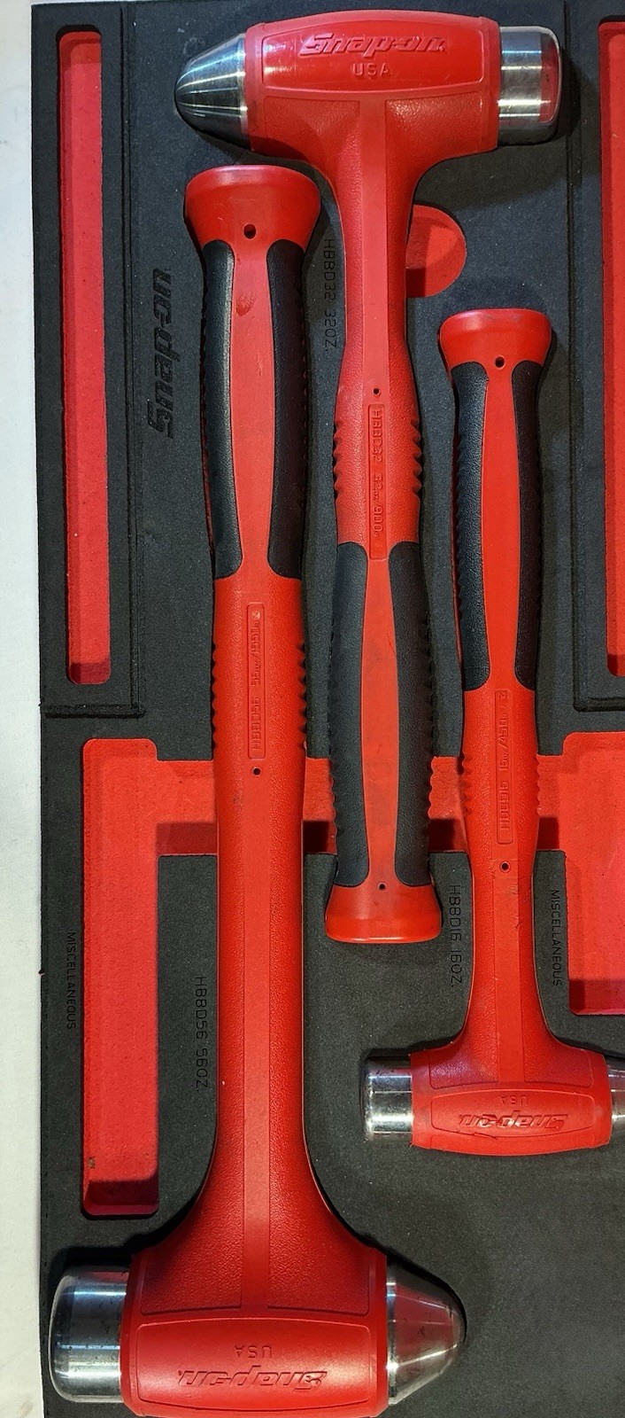 Snap on Multi ball peen hammer set