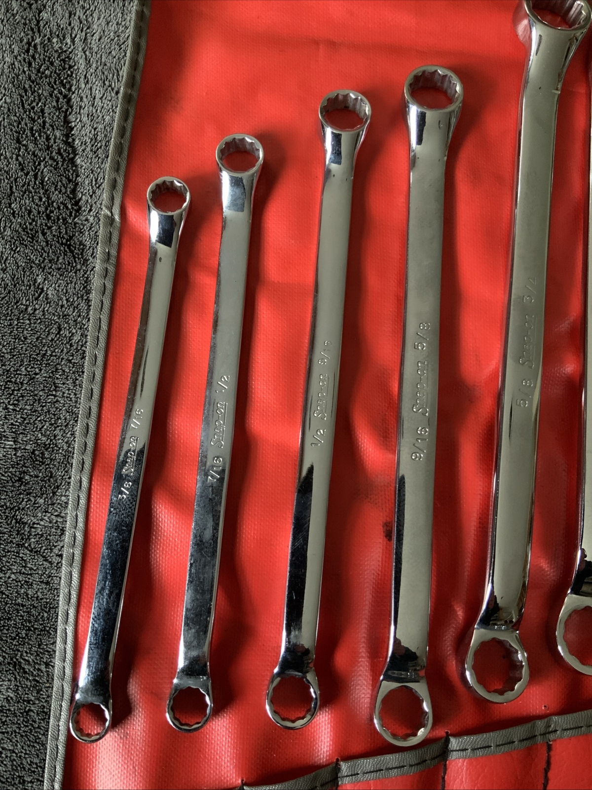 Snap On 10 Degree Double Offset Box End Wrench Set, 3/8 Up To 1 5/16