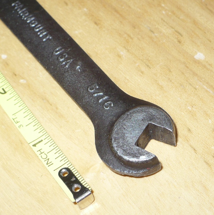 Vintage Lathe Fairmount 3/8 5/16 Double Square Open End Wrench Machinist 527 ?