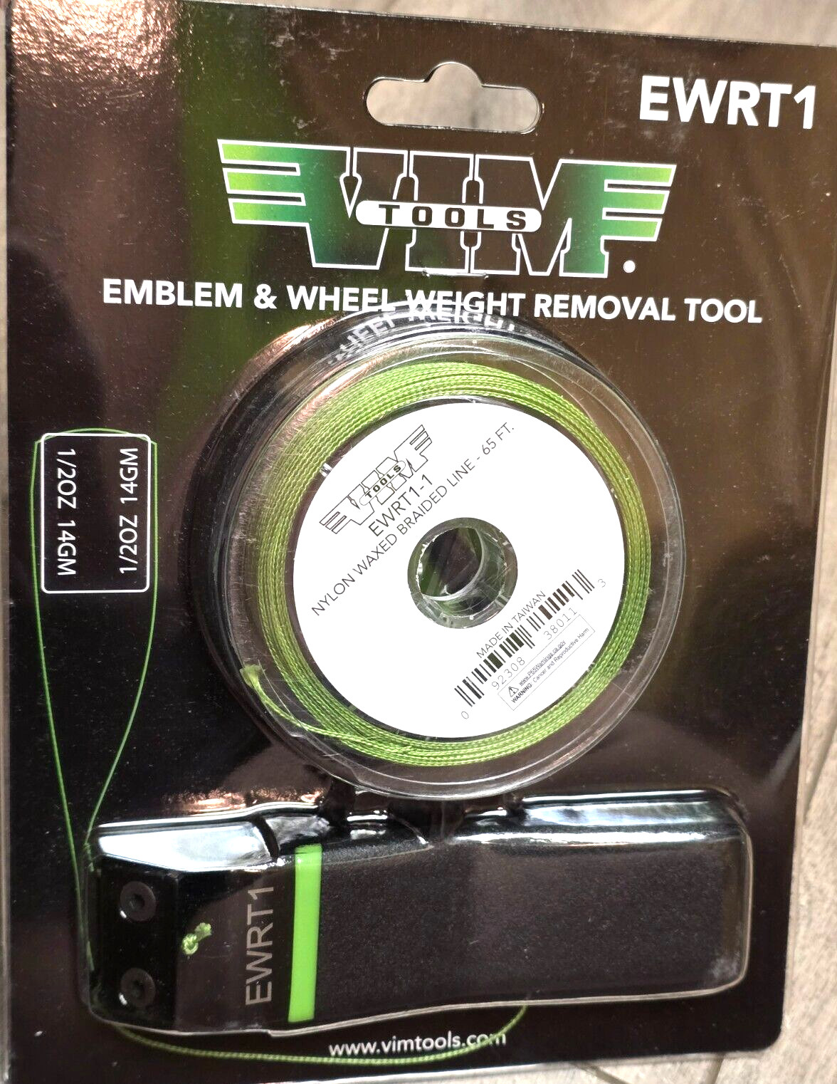 Vim Tools Emblem & Wheel Weight Removal Tool w/ 65′ Nylon String #EWRT1