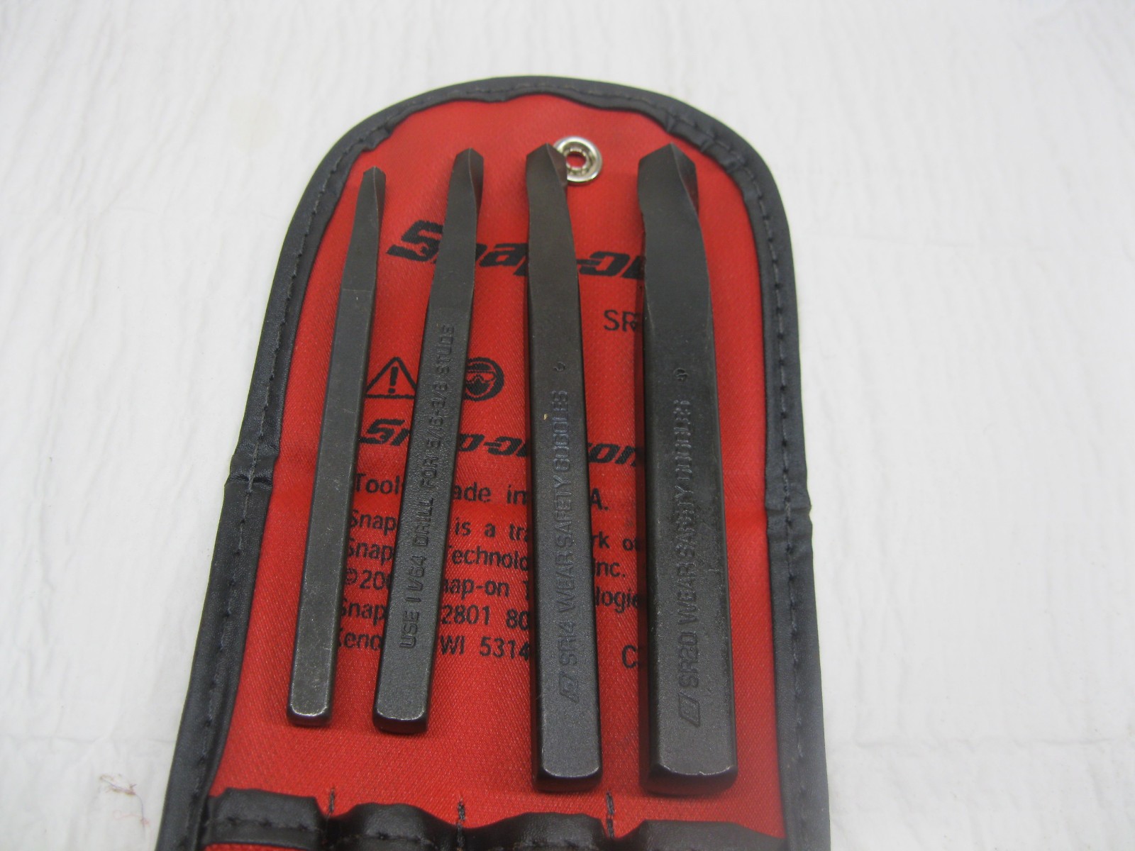 Snap-On SR40K Tapered Bit Extractor 4 Piece Set in Pouch