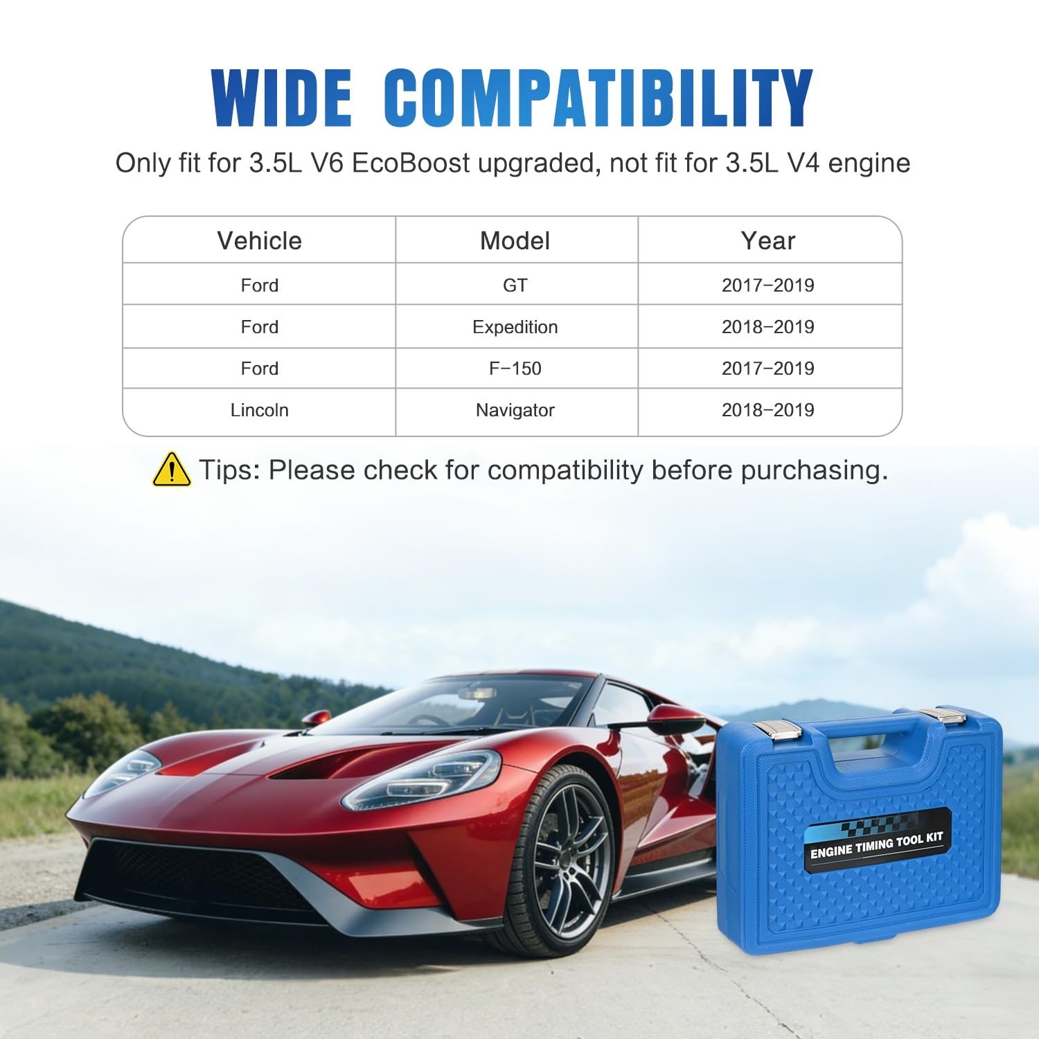 Camshaft Alignment Timing Tool Kit for Ford F-150 Lincoln 3.5L V6 Ecoboost, Vibr