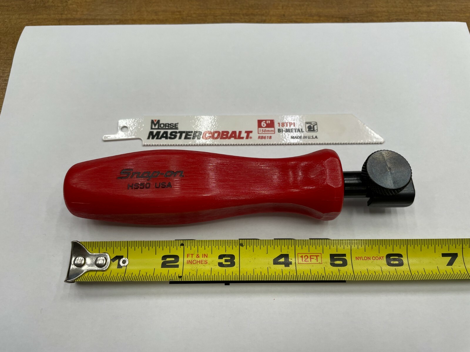 Snap-on Tools NEW RED Hard Handle Quick Cutter Hand Saw w/ Bi-Metal Blade HS50