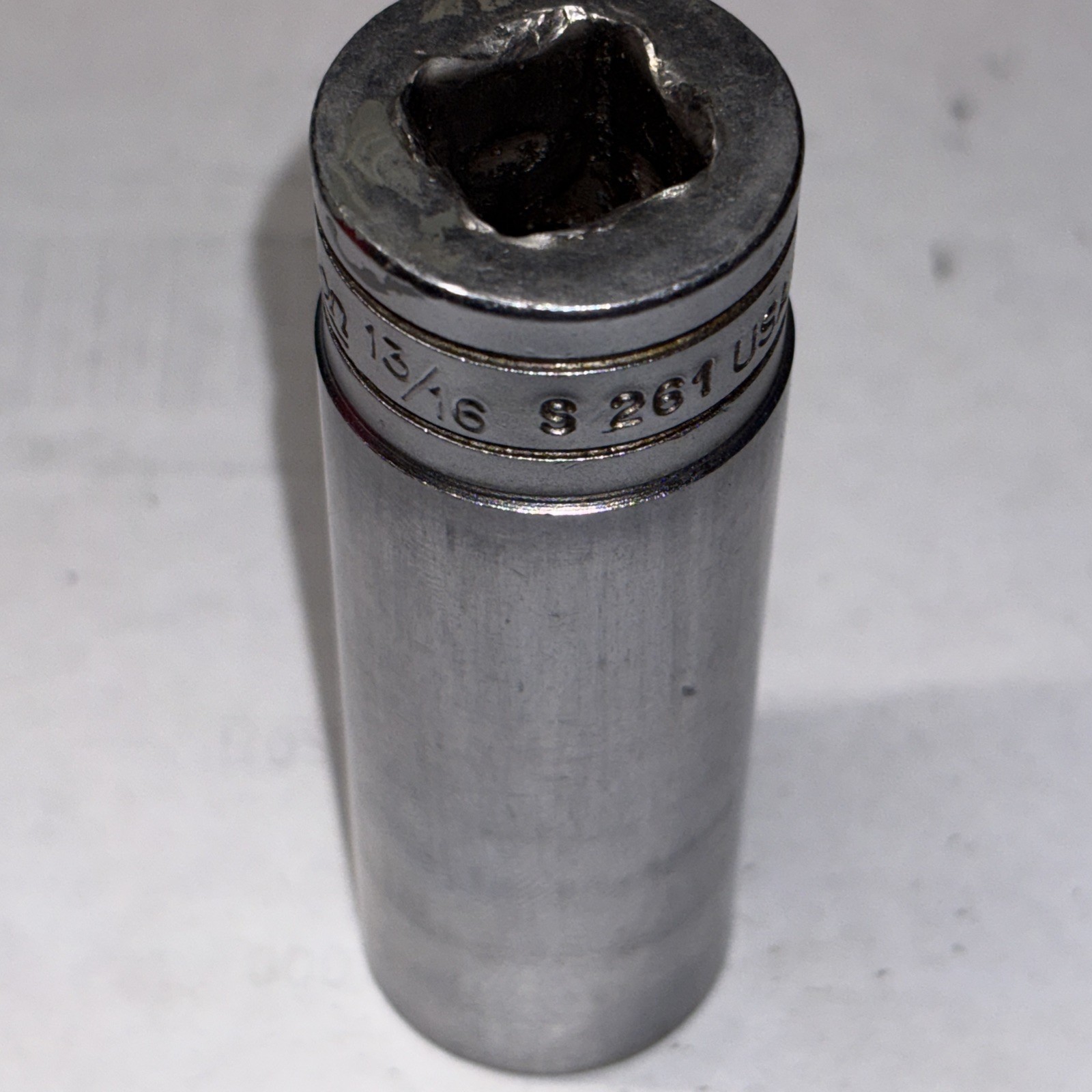 Vintage Snap-on USA 13/16″ 12 Point Deep Chrome Socket 1/2 Drive S261