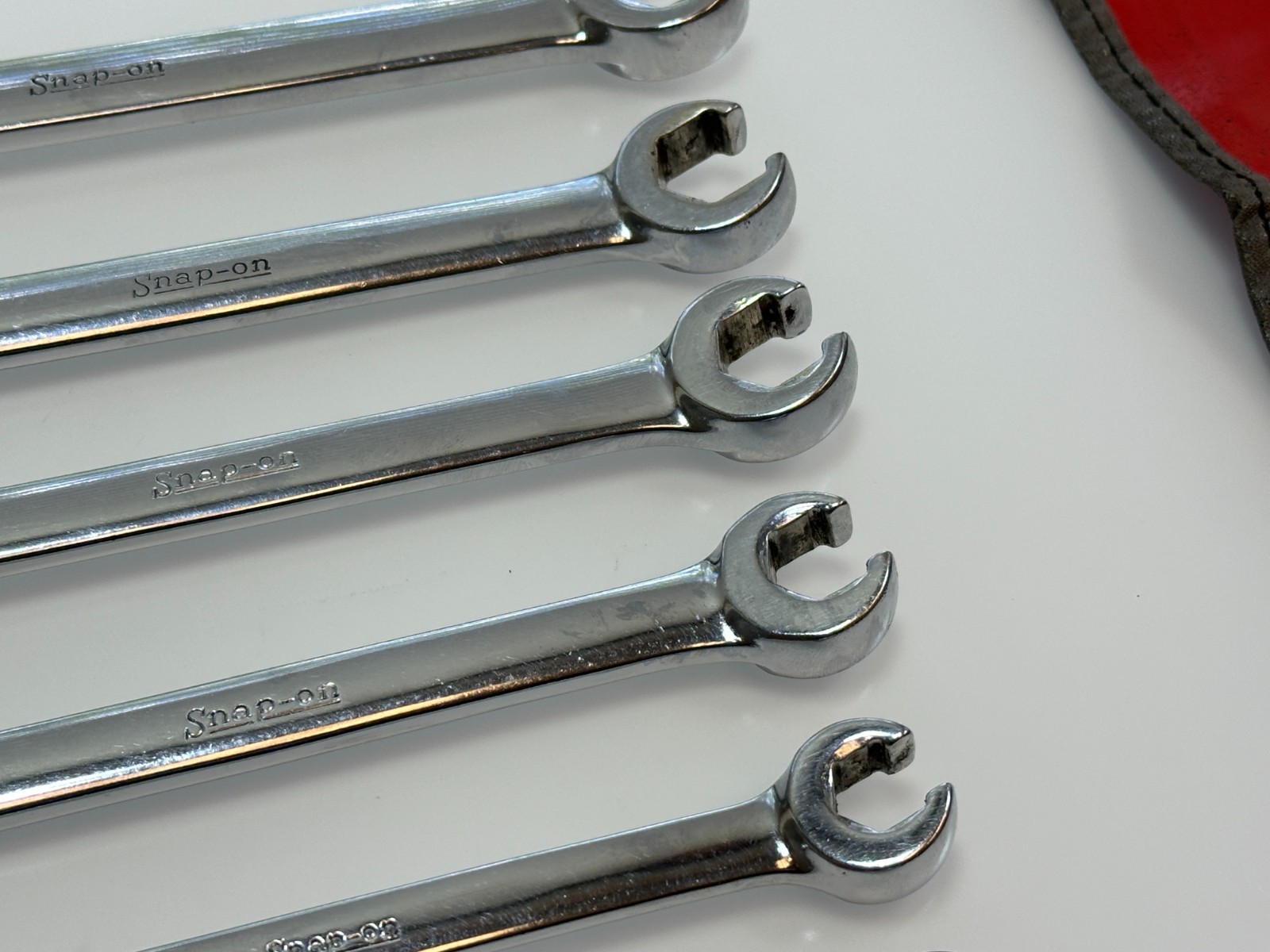 Snap-on Tools USA 6pc SAE 3/8-11/16” Open-End/Flare Nut Wrench Set, C50B RXS605