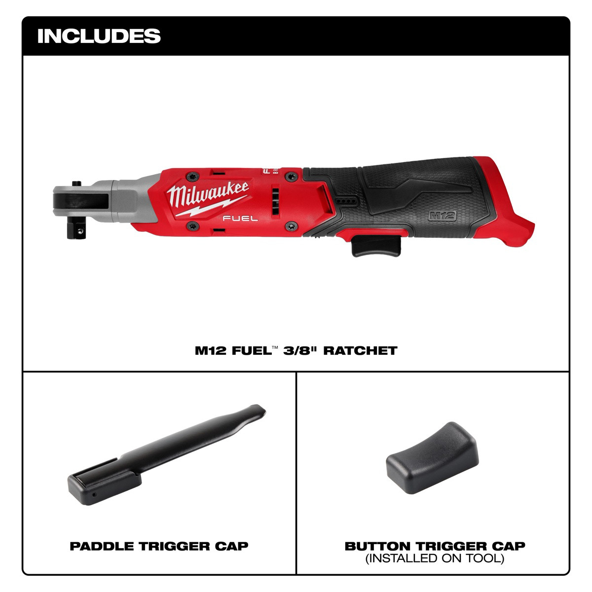 Milwaukee Tool M12 FUEL 3/8 Inch Ratchet