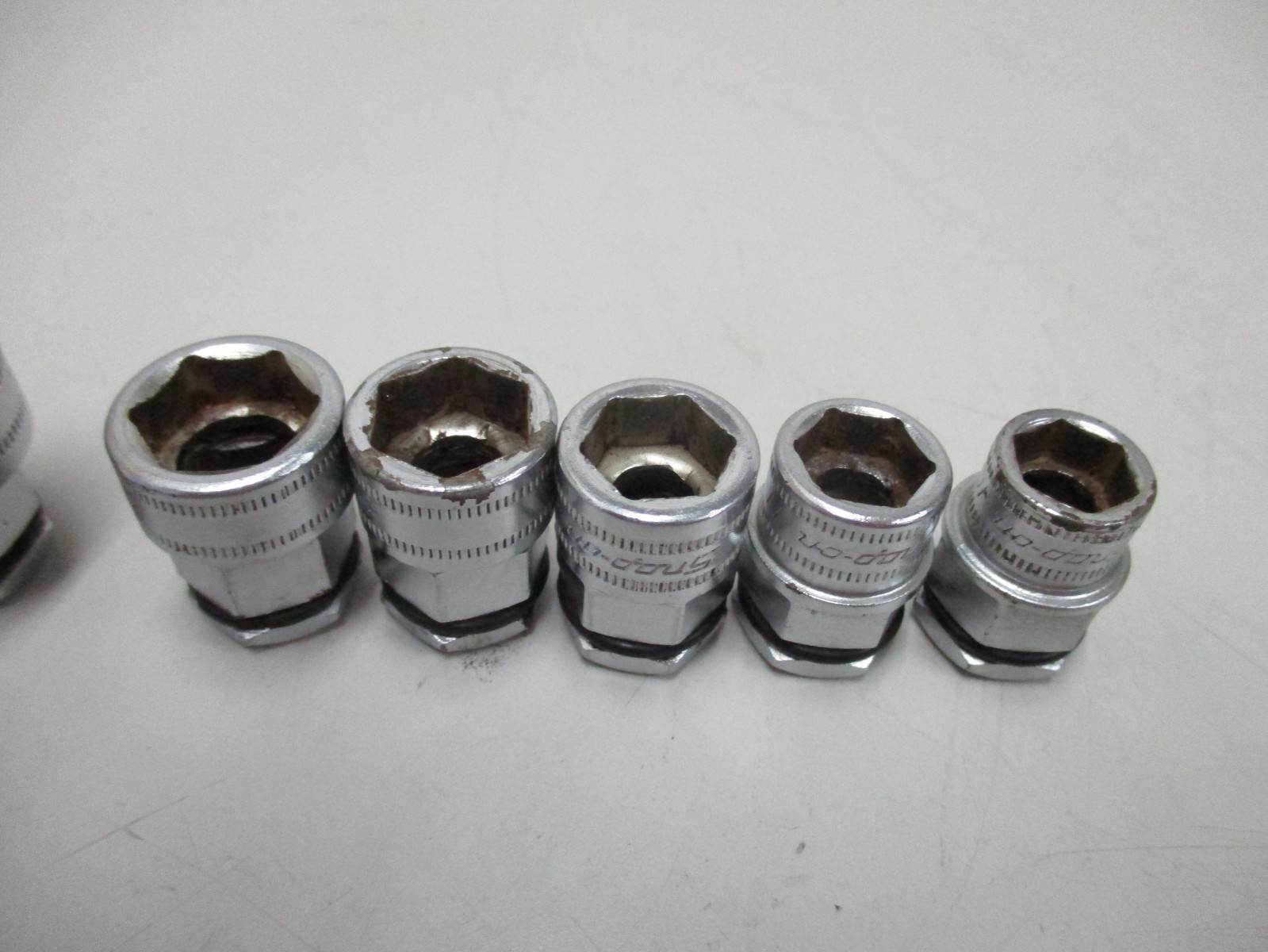 9pc Snap-on 3/8″ Drive 6 Point Metric Pass Thru Socket Set 19mm thru 10mm