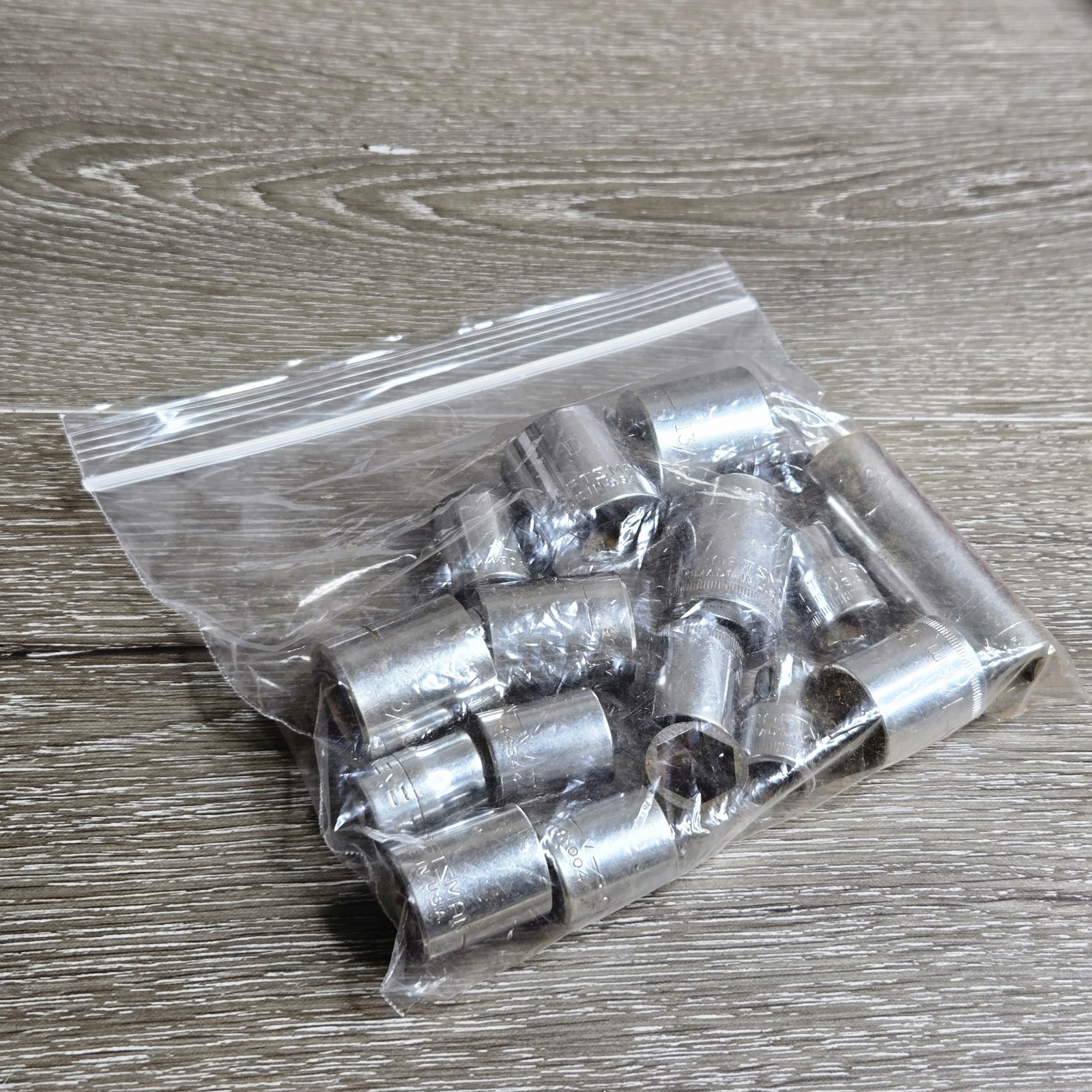 20 Craftsman Mixed Socket Lot, Assorted Sizes, SAE & Metric, Chrome Finish