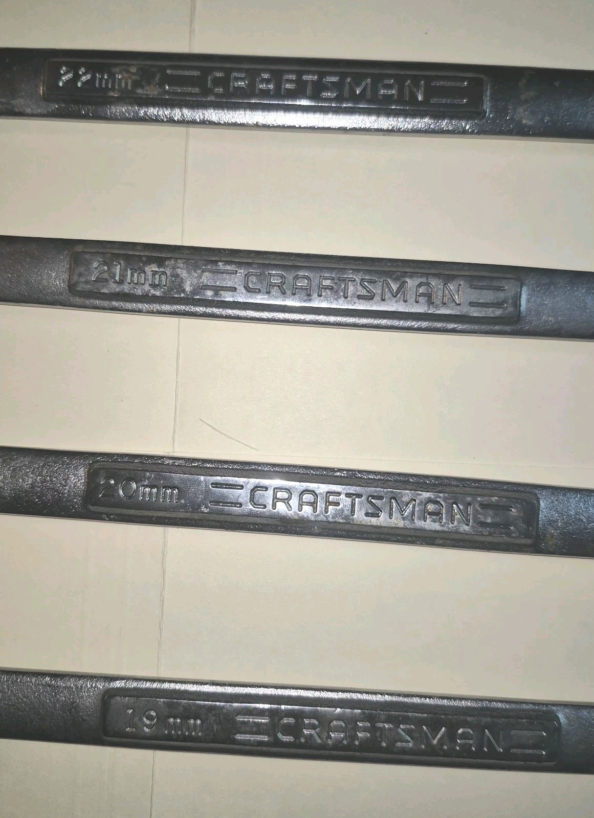 4 Pcs Vnt Craftman USA VA 19MM-20MM 21MM & 22MM 12 point Combination Wrench Lot