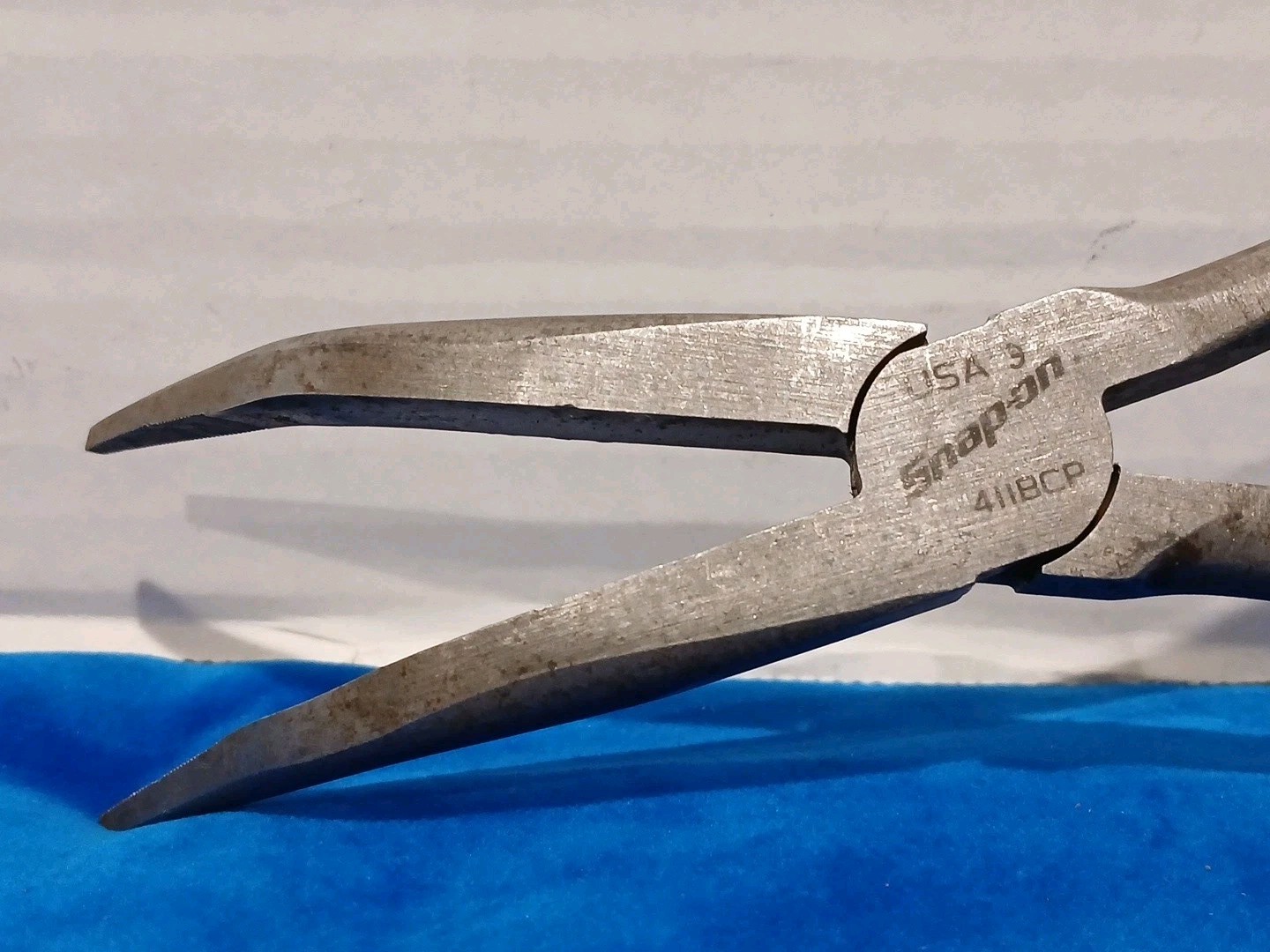 Snap-on 411BCP Long Reach 45 Degree Angle Needle Nose Pliers