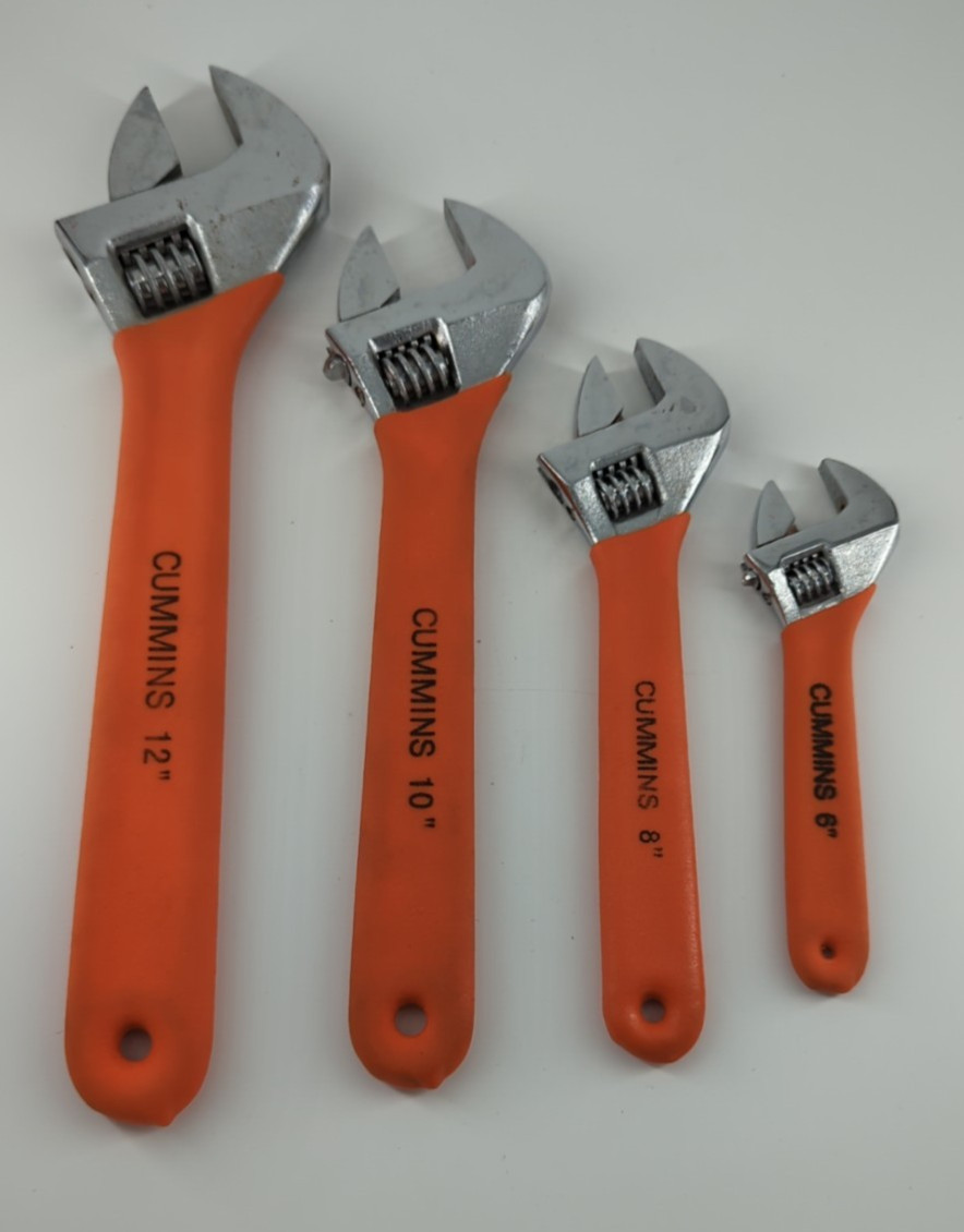 Cummings Industrial Tools Adjustable Wrench Set 4 Pcs 6″ 8″ 10″ 12″ Vintage
