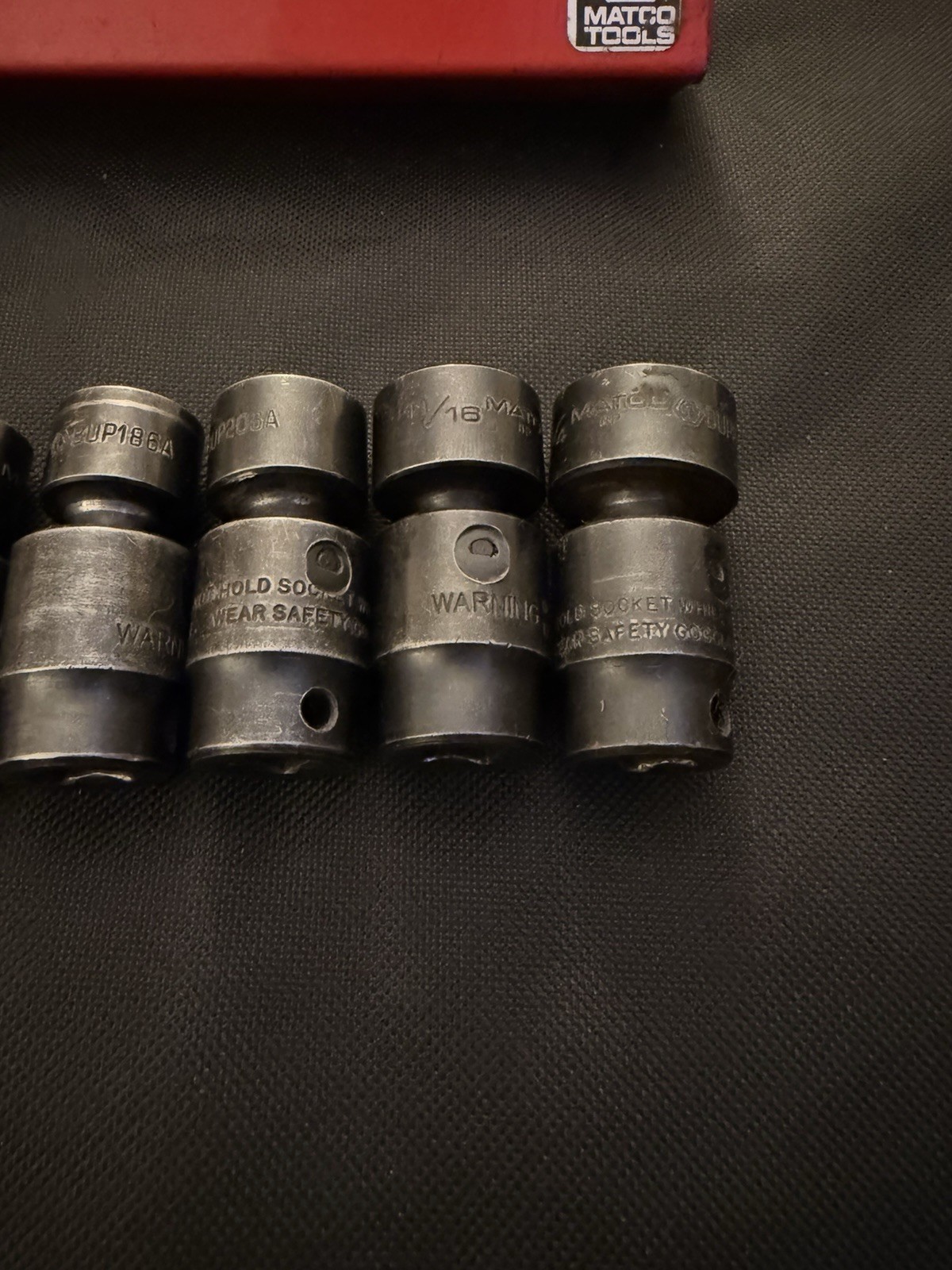 Matco 7 Piece 3/8” Impact Swivel Socket Set In Tray – 3/8 -3/4 -BUP126A-BUP246A