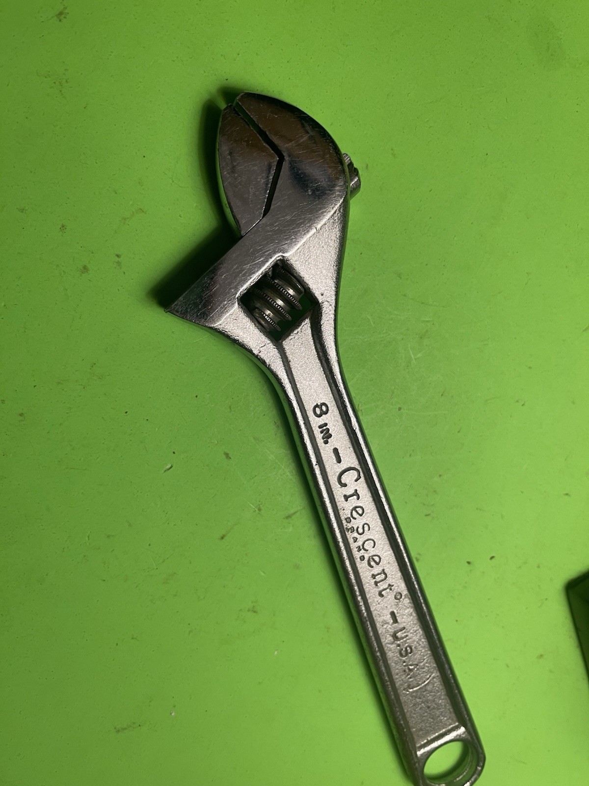 Vintage 8″ Adjustable Crescent Wrench Crestoloy Made in the USA B46