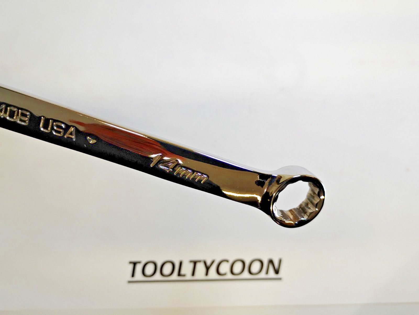 Snap-On Tools USA NEW 14mm Metric Standard 12 Point Chrome Combo Wrench OEXM140B