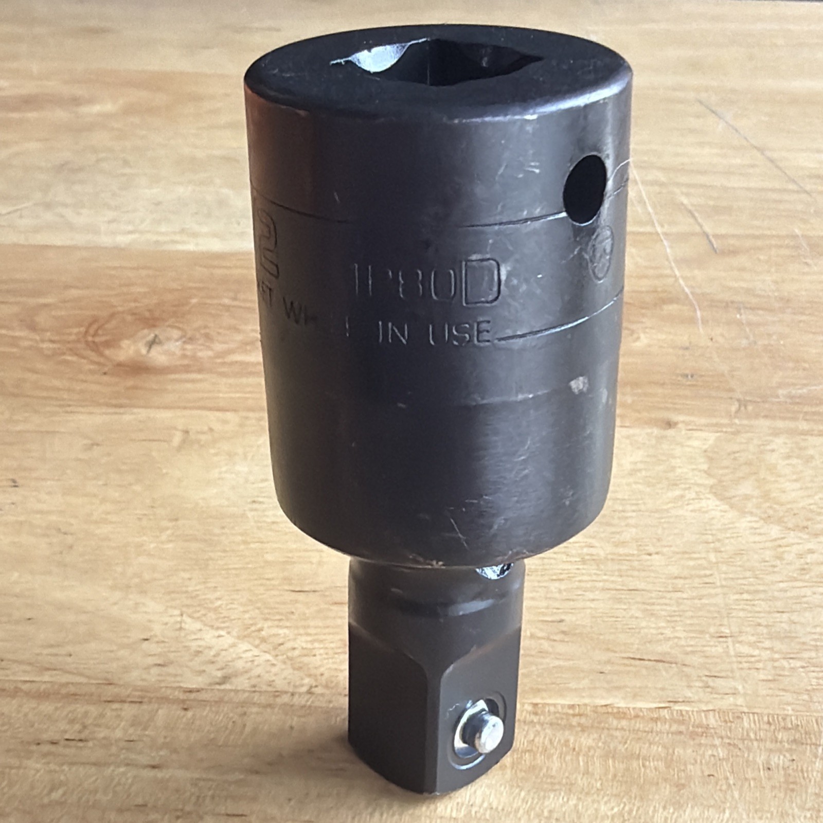 Snap On Universal Joint Swivel Impact Socket Adapter 1/2 Drive Lock Button IP80D