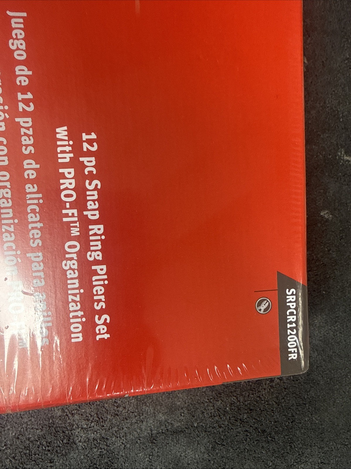 For Snap-on Tools NEW RED 12-Piece Master Snap Ring Pliers Foam Set SRPCR1200FR