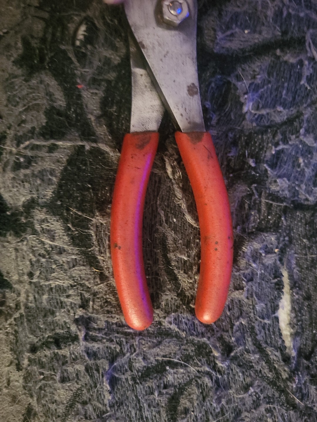 Snap on 47ACP Slip Joint Pliers Soft Grip Long Nose 7.5″ Red USA