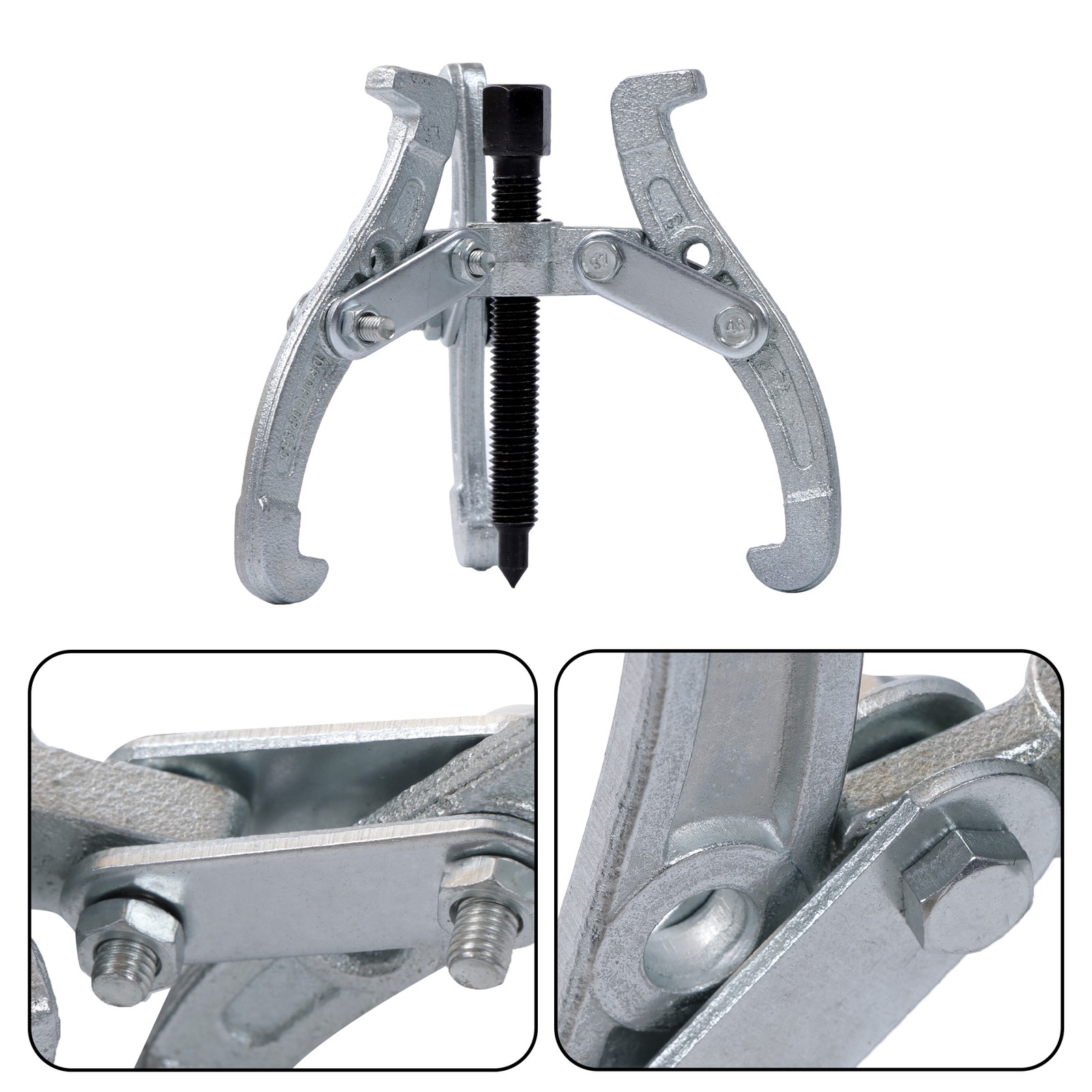 4 Pieces 3 Jaw Gear Puller Set Gear Bearing Race Pull Tool Kit 3″ 4″ 6″ 8″