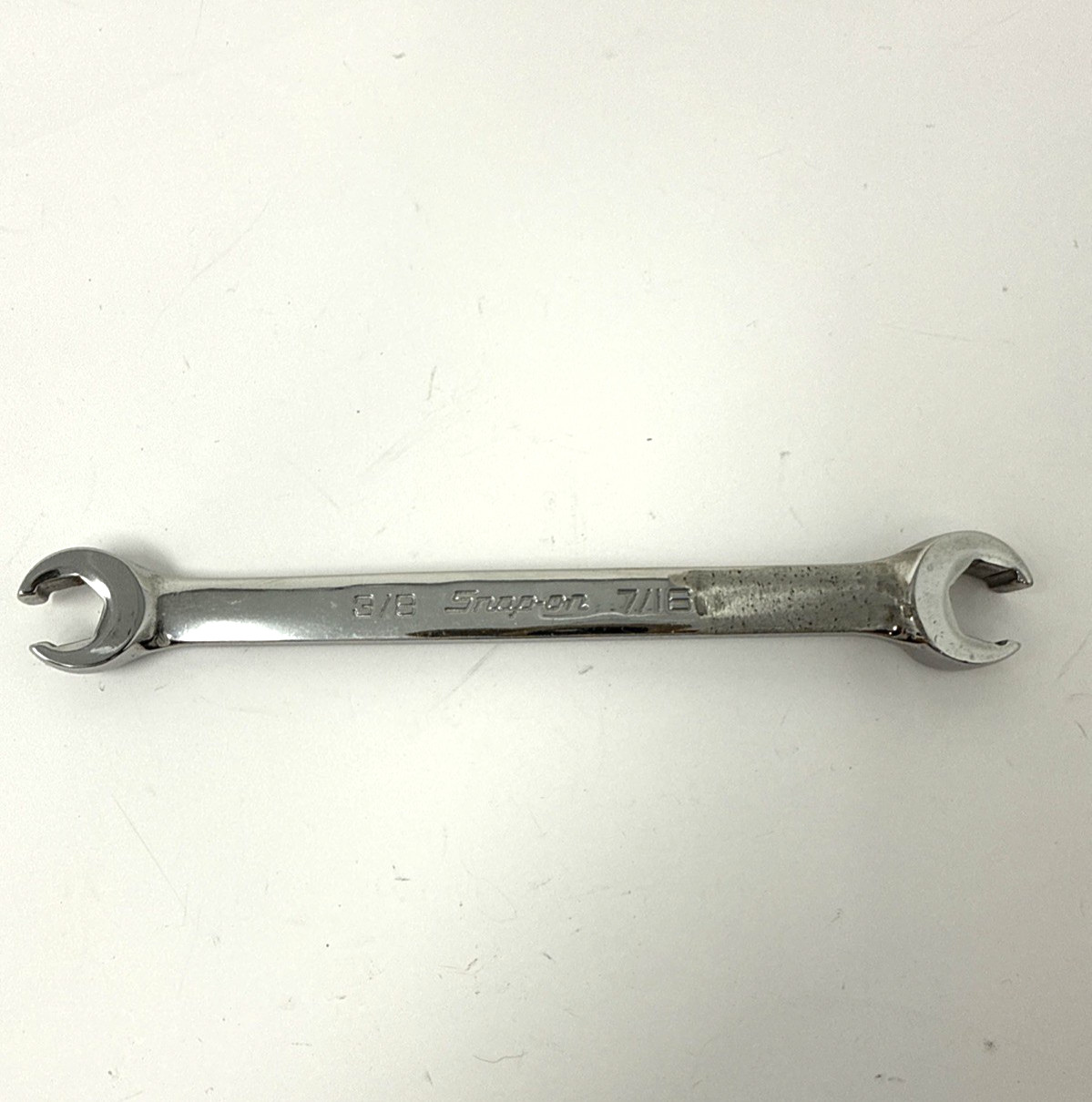Snap-on tools 3/8 x 7/16″ SAE flare nut open end 6-point wrench RXFS1214B
