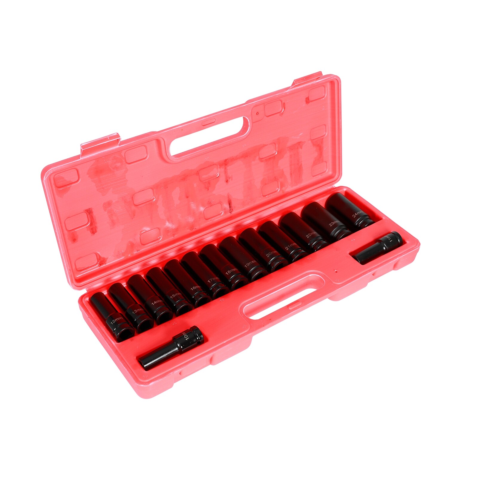 1/2″ Dr Drive Deep Impact Socket Set METRIC 6 Pt 10-24mm 15PC