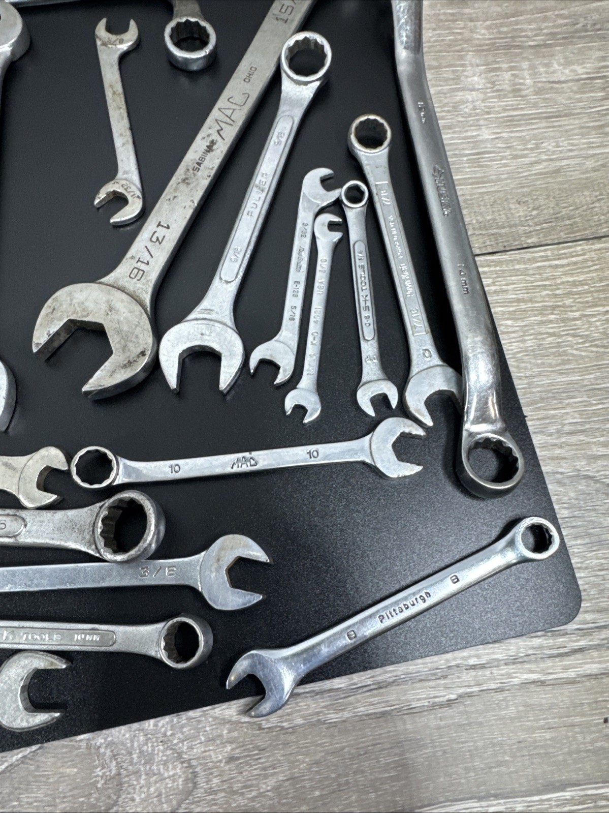 Vintage Lot of 33 Assorted Wrenches Tools Craftsman, Mac, Dunlap,Powr-Kraft,More