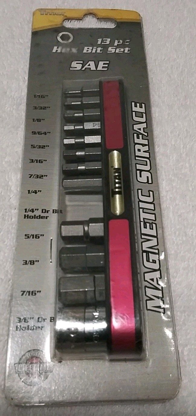 TITAN 16111 13PC HEX BIT SET SAE