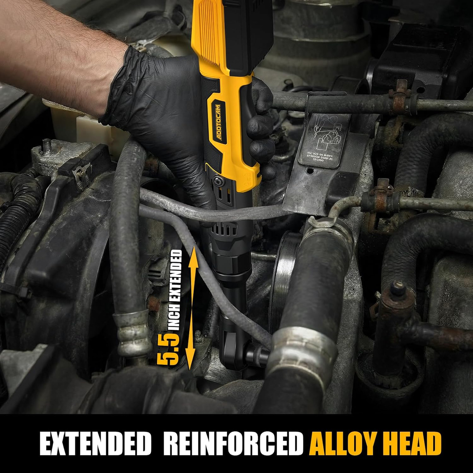 3/8″ Cordless Ratchet Wrench for Dewalt 20V Battery(Tool Only),75FT-LBS(102N.m