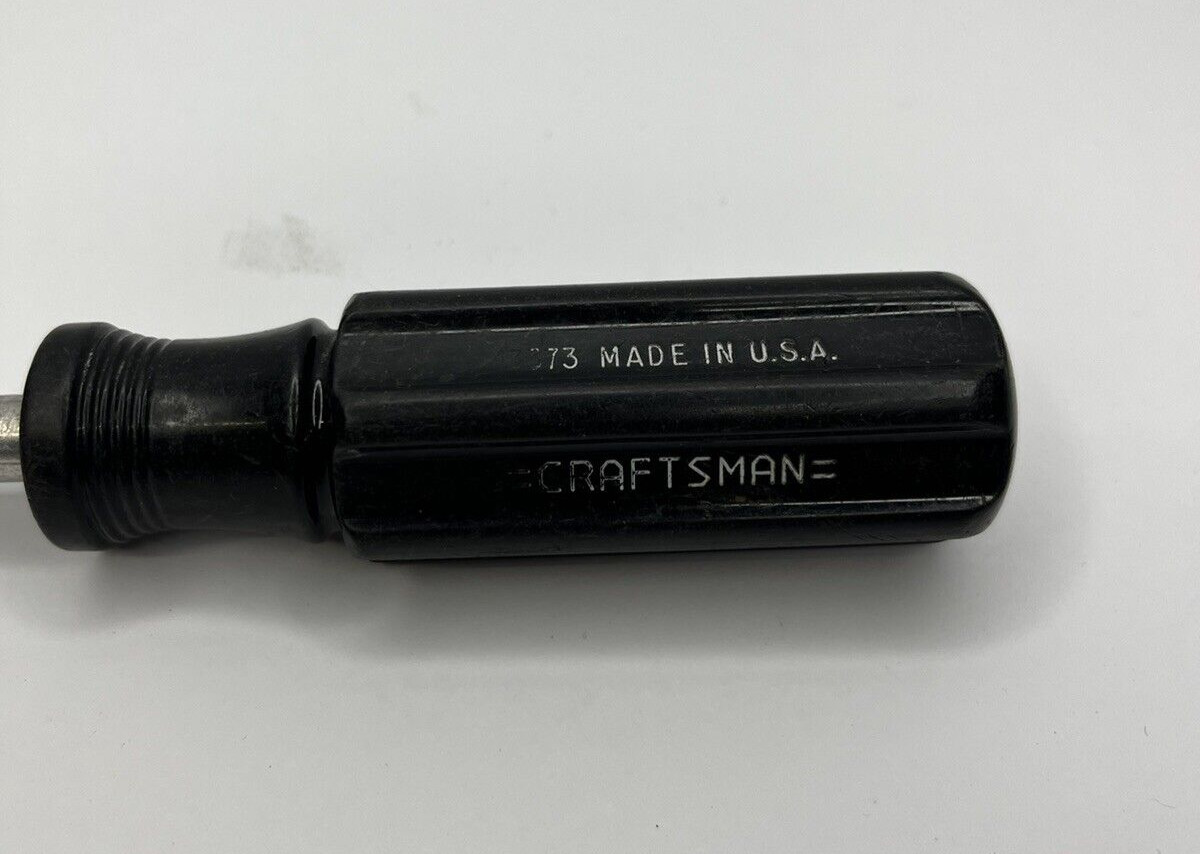 Vintage Craftsman 1/4″ Black Hex Magnetic Bit Holder Spinner Handle 43373 USA