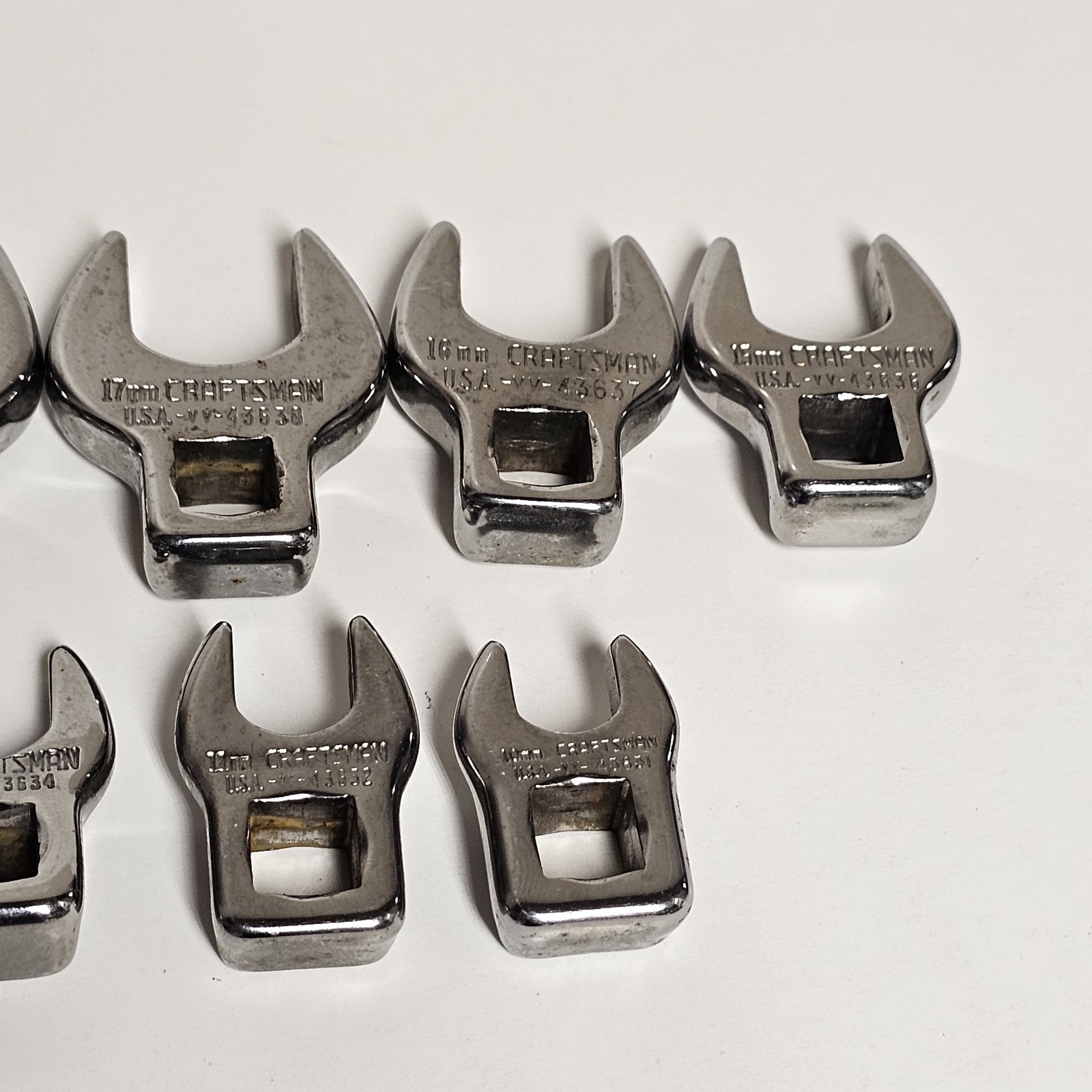 Craftsman Crowfoot Wrench Set 9 Pieces VV-43631, VV-43632, VV-43639, & More