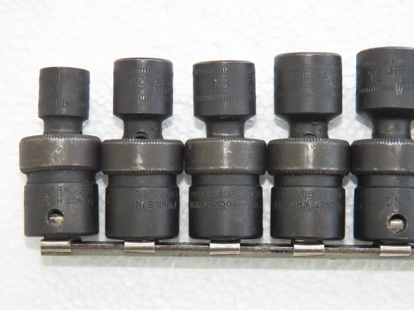 Snap-on 3/8″ drive Metric 10-19 & Sae 3/8-3/4 6-point IMPACT Swivel Socket Sets